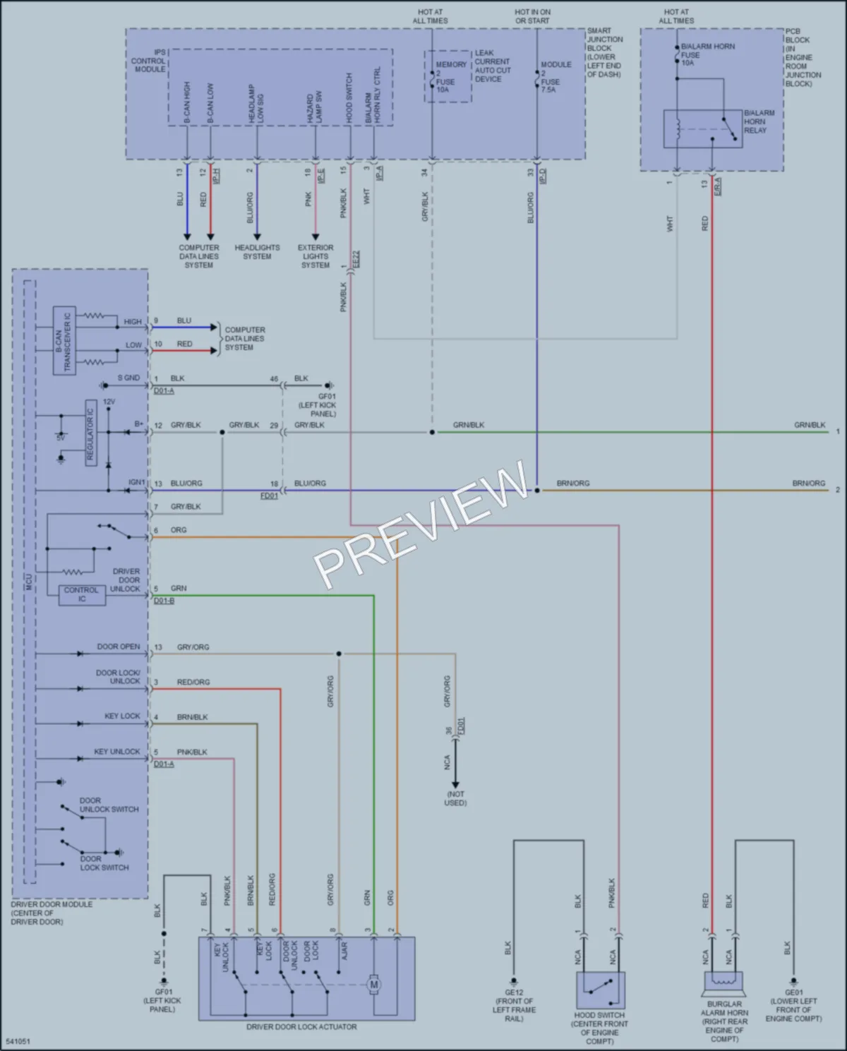 2017 Kia Sedona Anti Theft wiring diagram preview