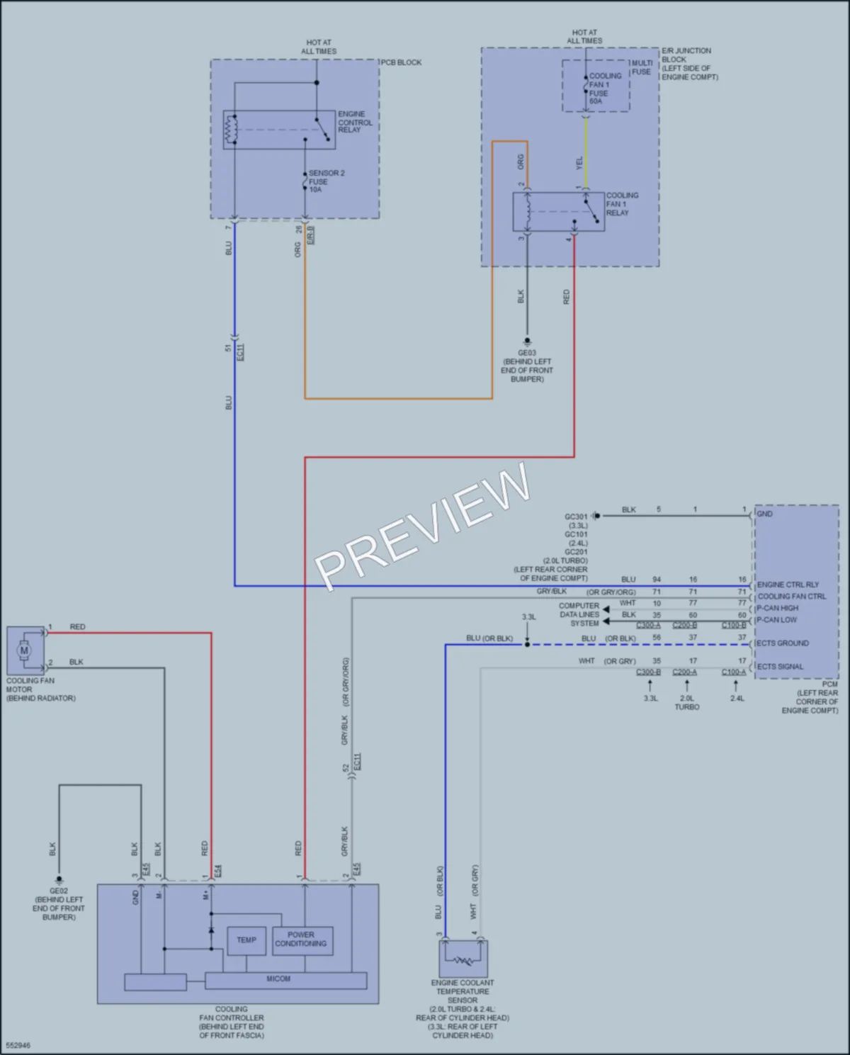 2017 Kia Sorento Cooling Fan wiring diagram preview