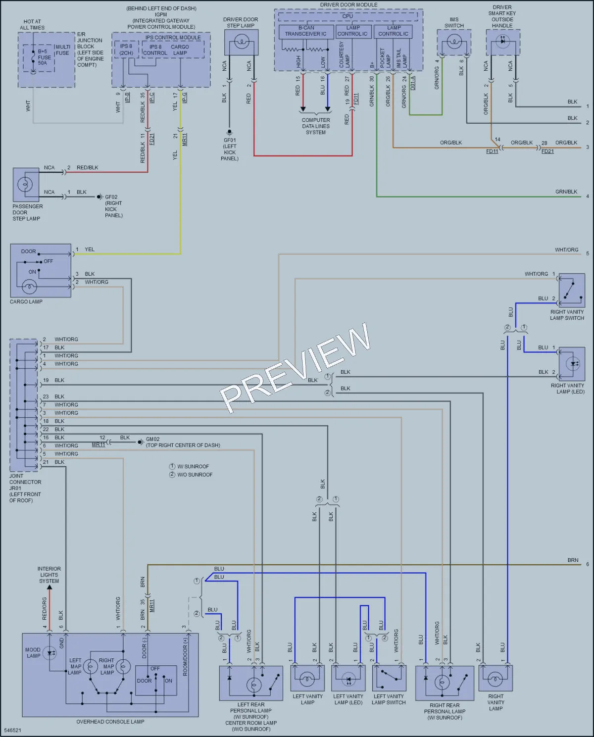 2017 Kia Sorento Interior Lights wiring diagram preview