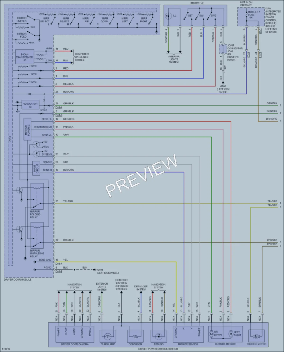 2017 Kia Sorento Memory Systems wiring diagram preview