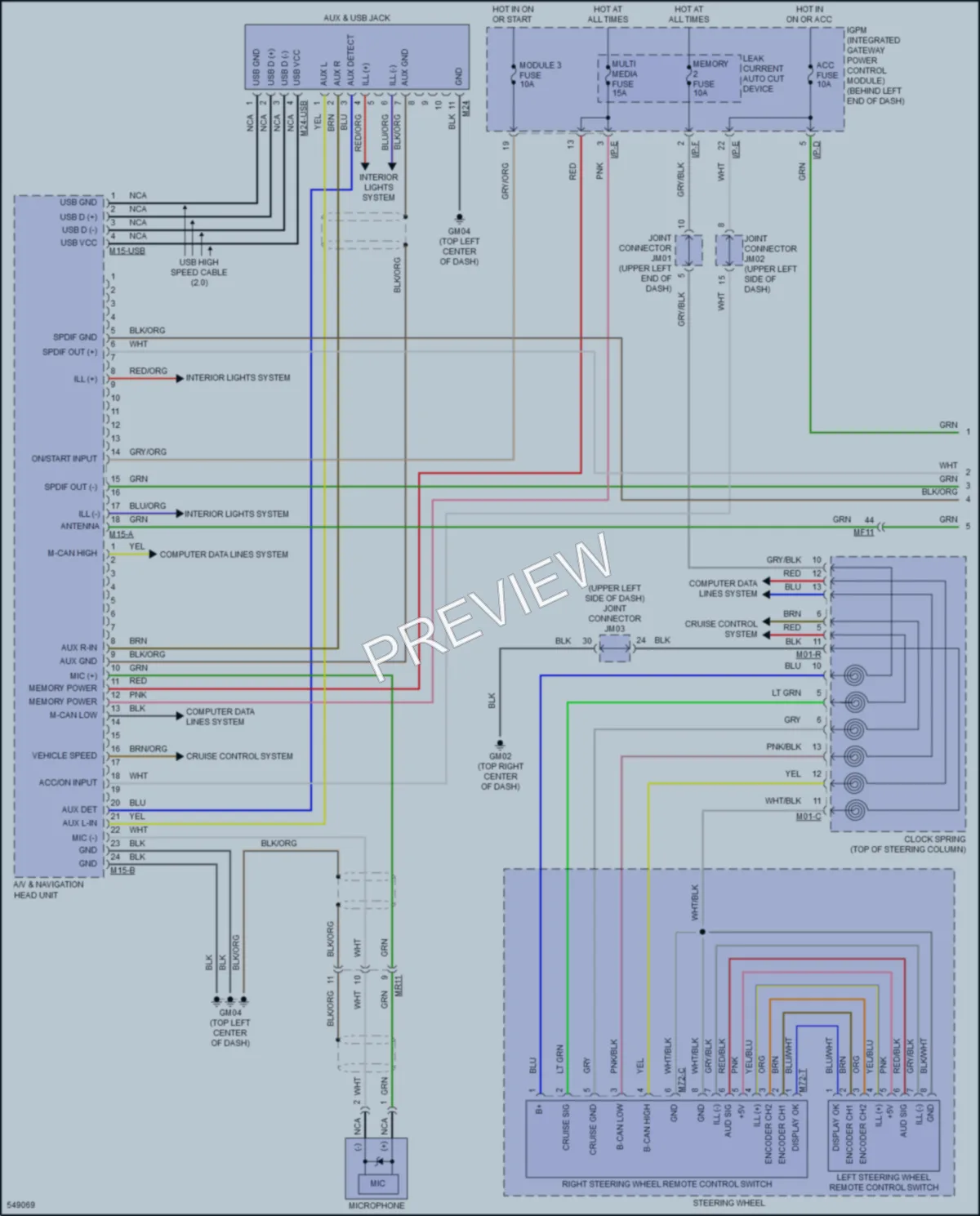 2017 Kia Sorento Radio wiring diagram preview