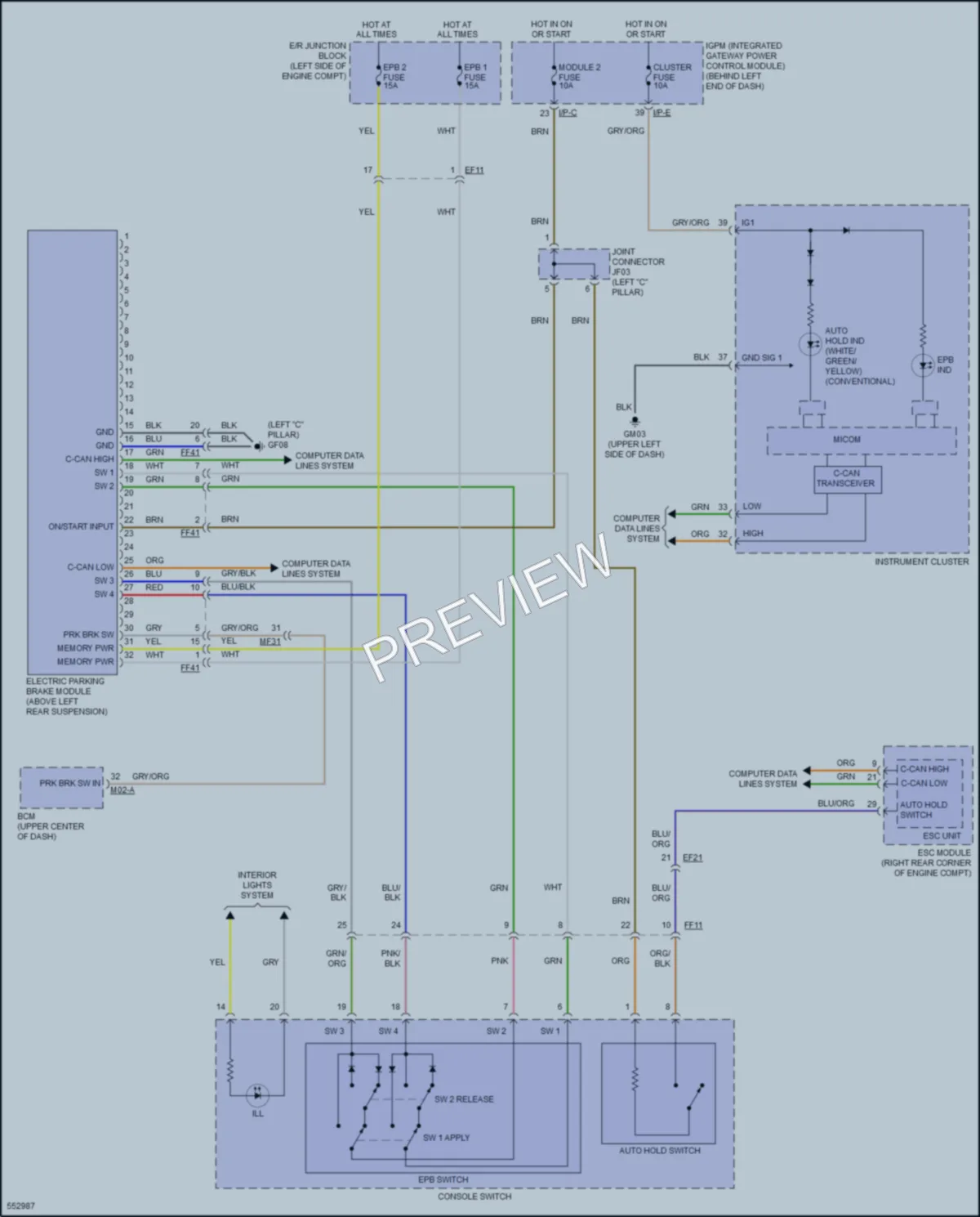 2017 Kia Sorento Shift Interlock wiring diagram preview