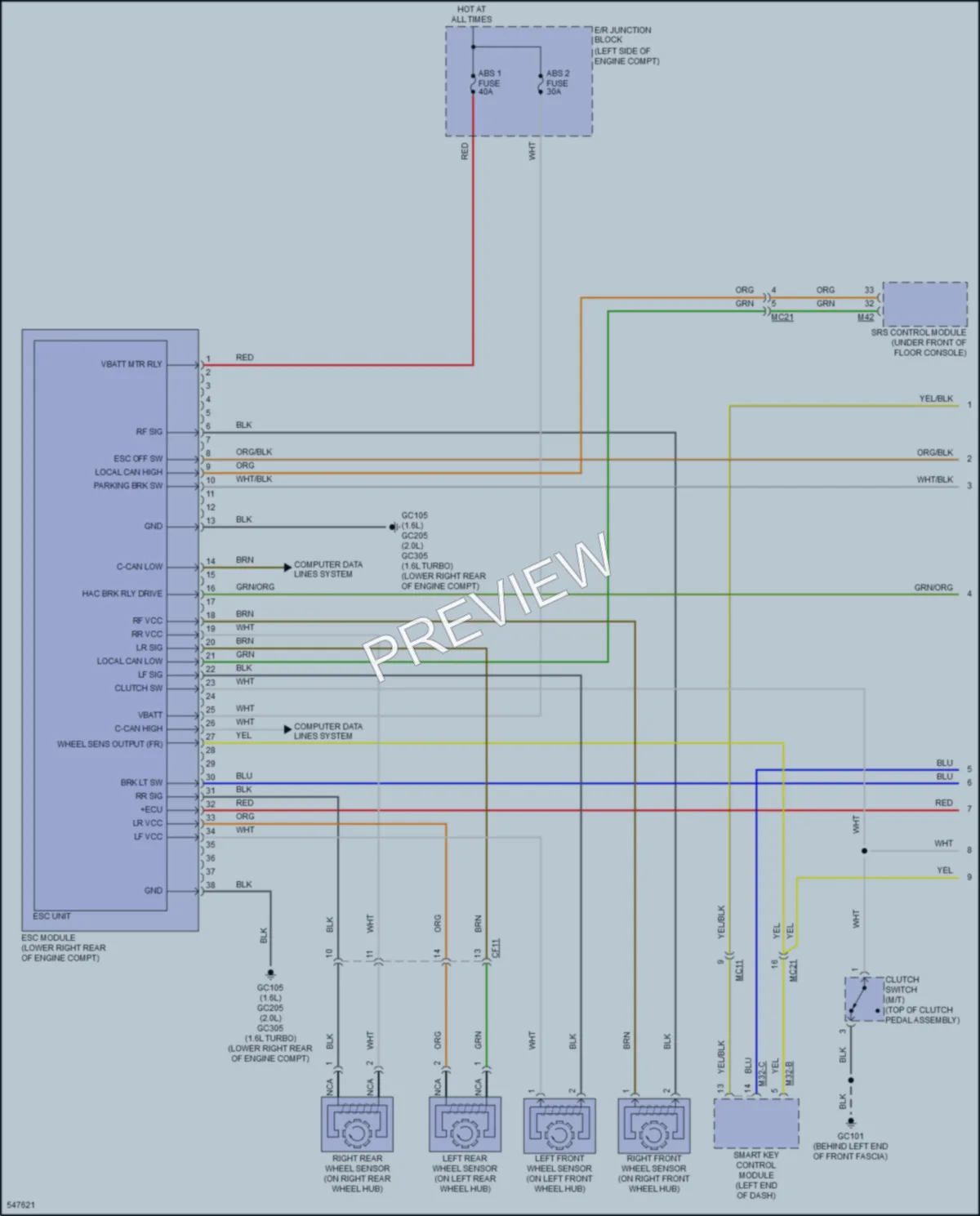 2017 Kia Soul Anti Lock Brakes wiring diagram preview