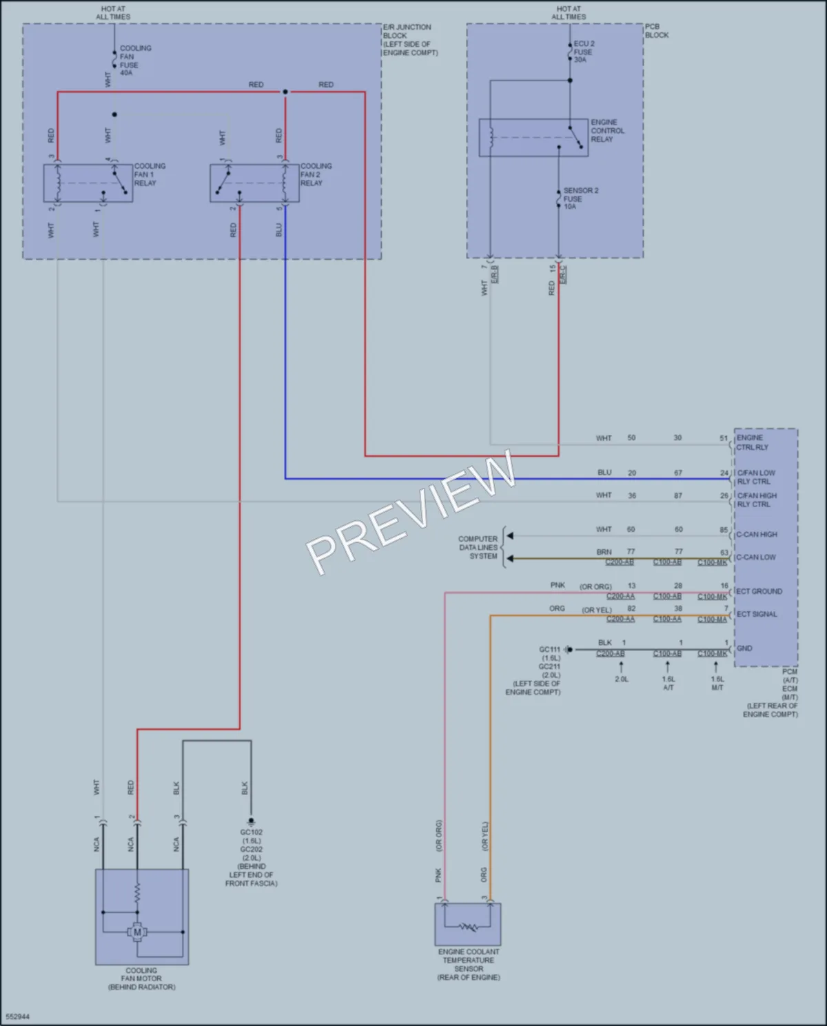 2017 Kia Soul Cooling Fan wiring diagram preview