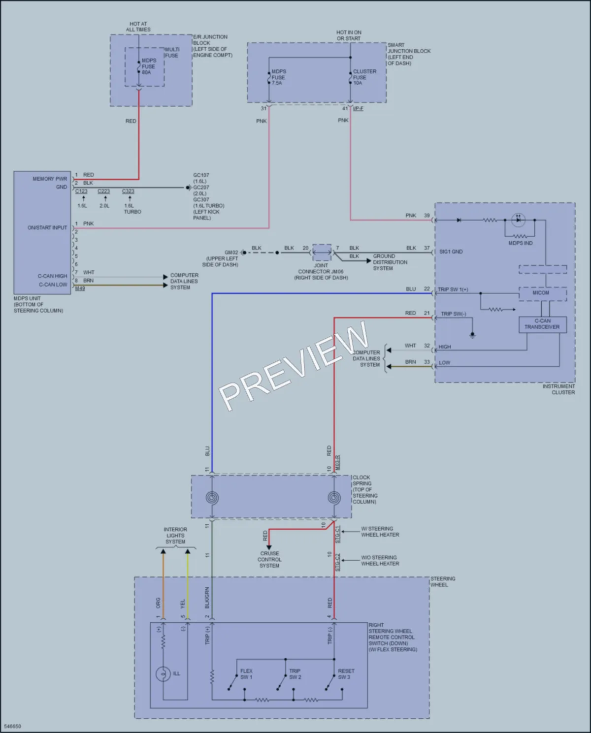 2017 Kia Soul Electronic Power Steering wiring diagram preview