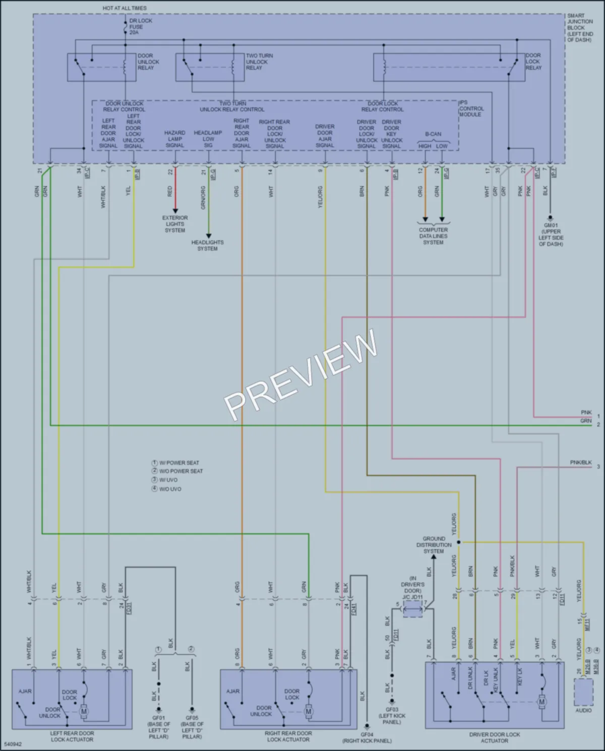 2017 Kia Soul Power Door Locks wiring diagram preview