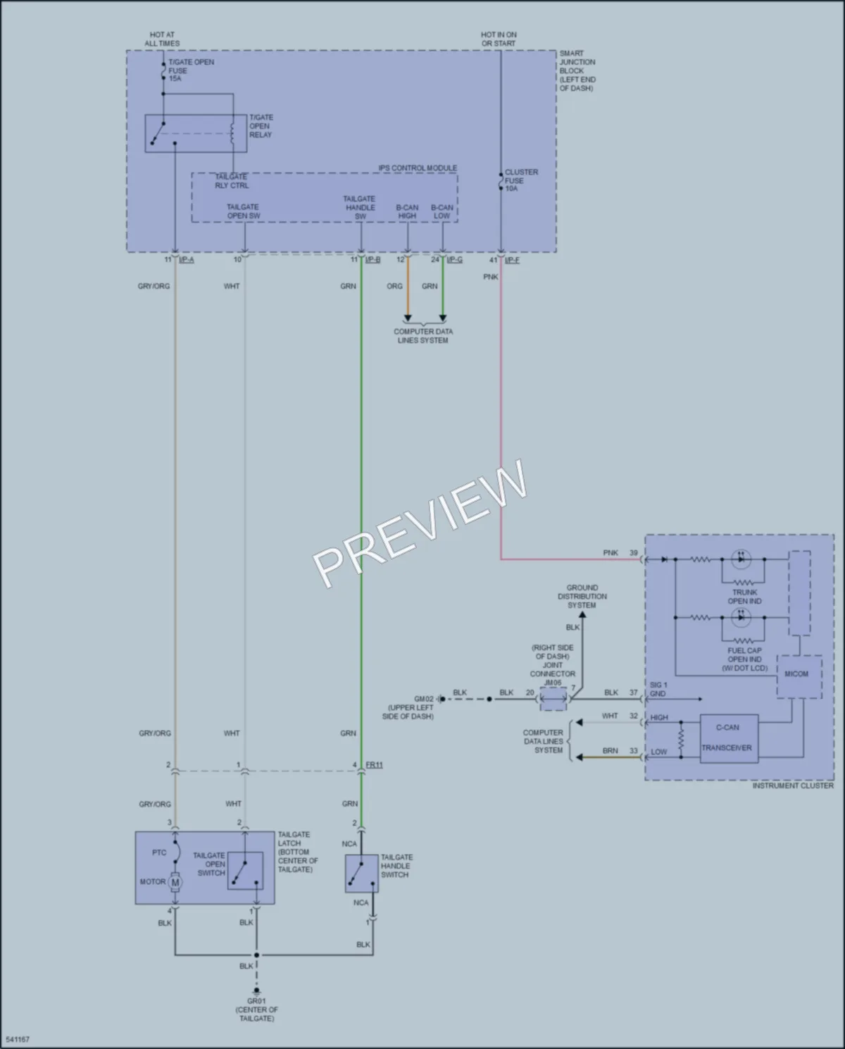 2017 Kia Soul Trunk Tailgate Fuel Door wiring diagram preview