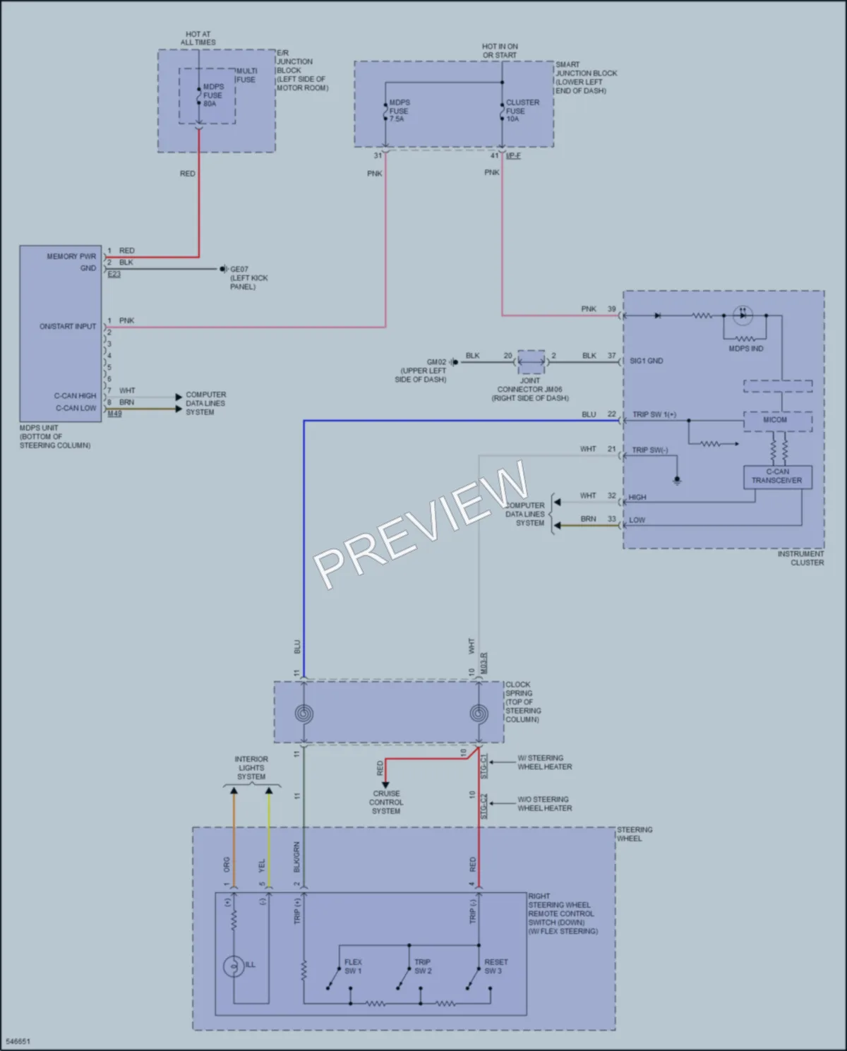 2017 Kia SoulEV Electronic Power Steering wiring diagram preview