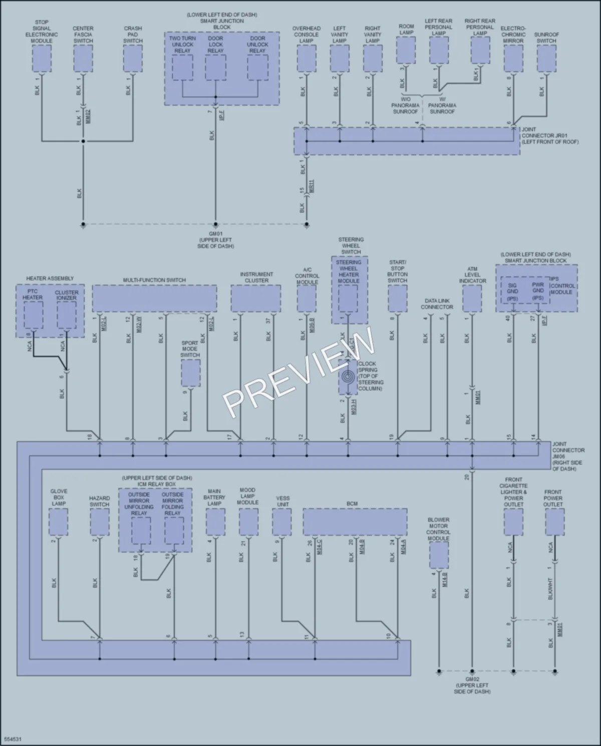 2017 Kia SoulEV Ground Distribution wiring diagram preview