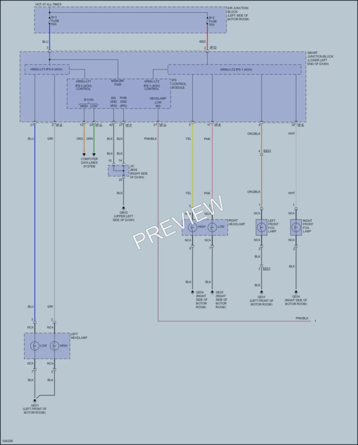 2017 Kia SoulEV Headlights wiring diagram preview