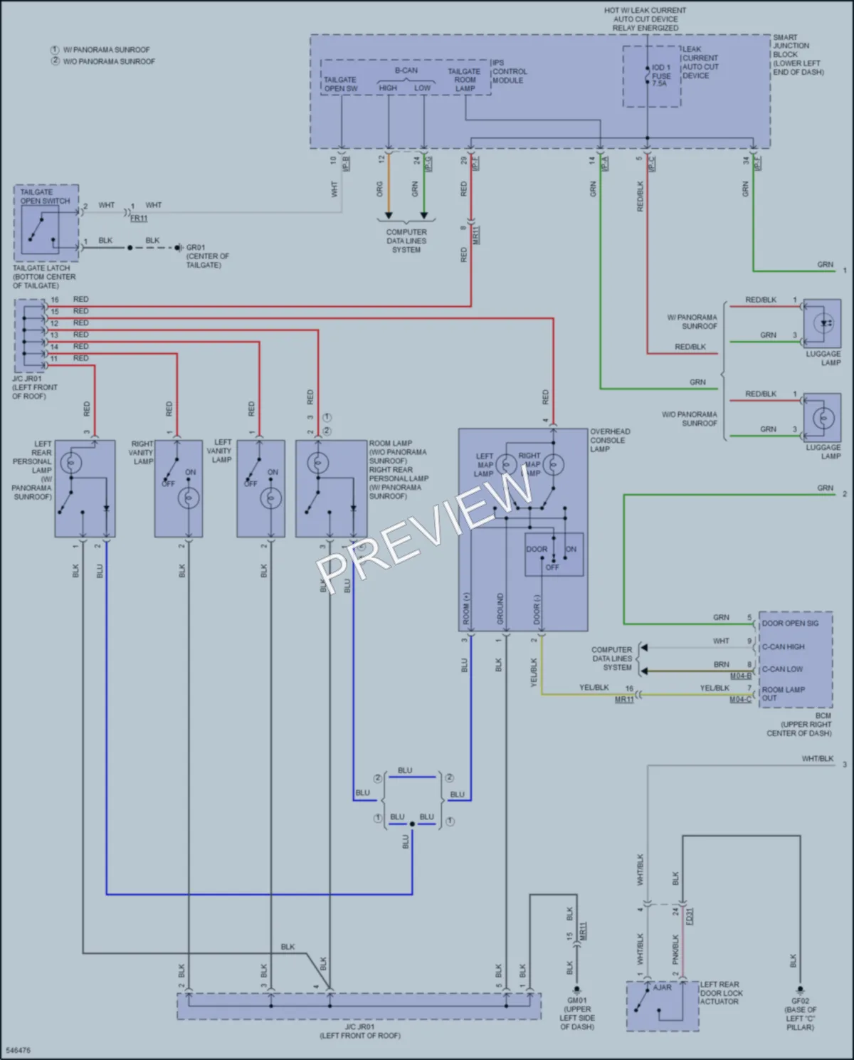 2017 Kia SoulEV Interior Lights wiring diagram preview