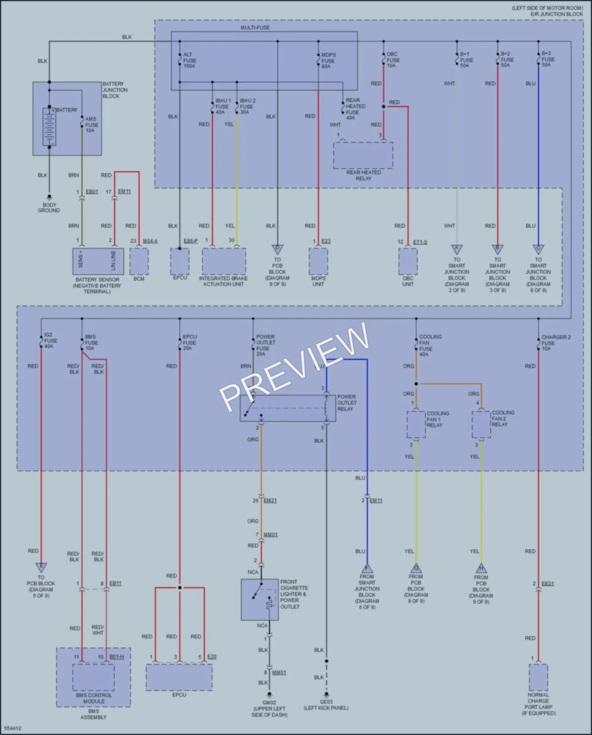 2017 Kia SoulEV Power Distribution wiring diagram preview