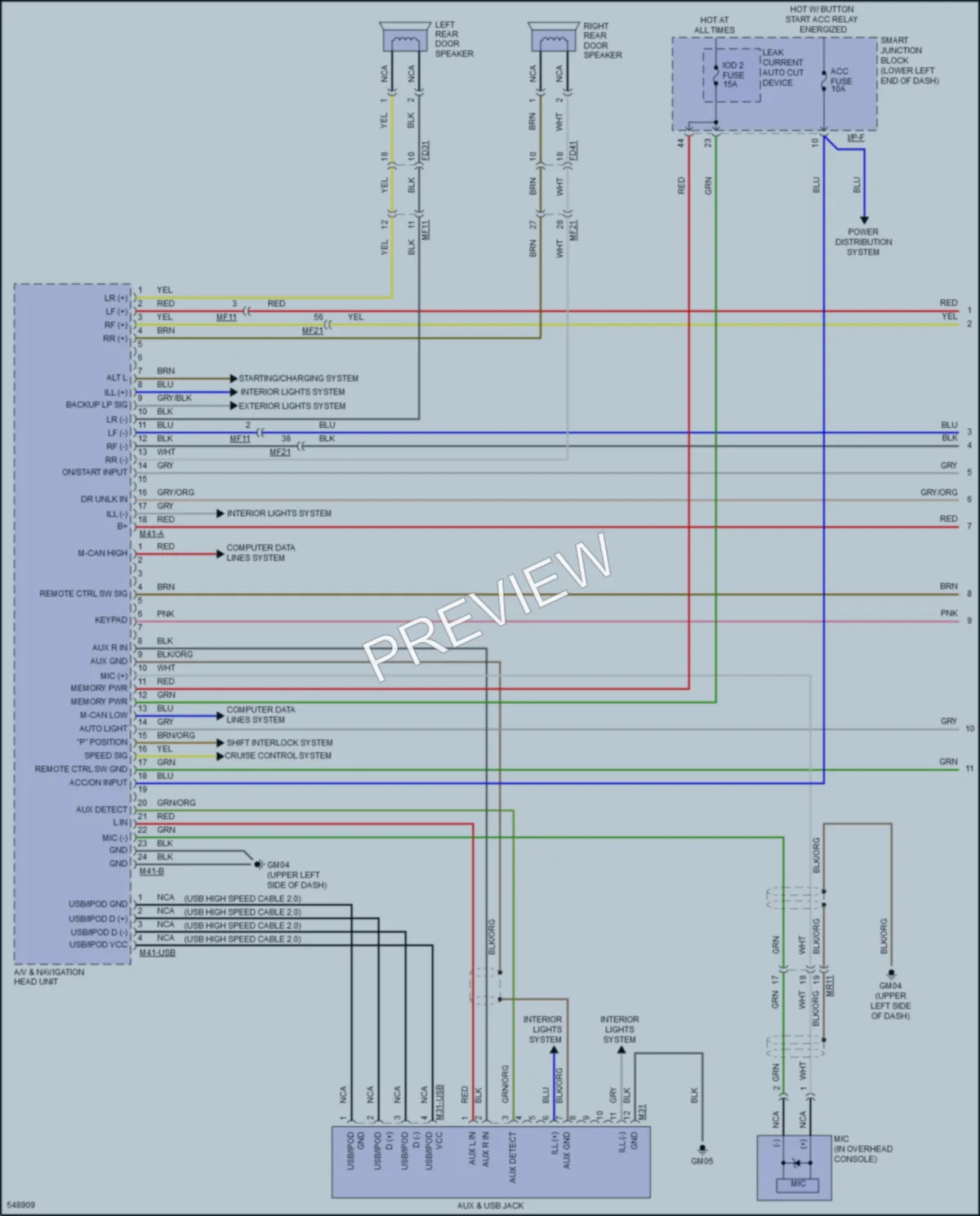 2017 Kia SoulEV Radio wiring diagram preview