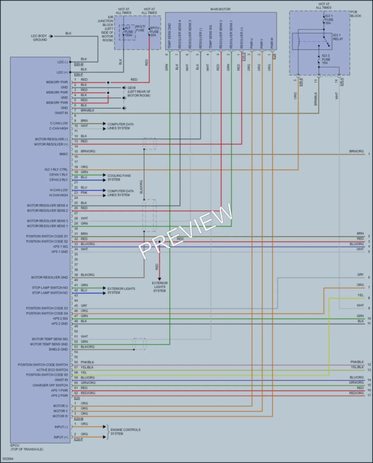 2017 Kia SoulEV Transmission wiring diagram preview