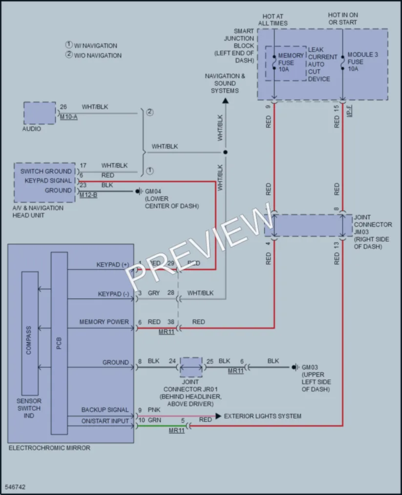 2017 Kia Sportage Power Mirrors wiring diagram preview