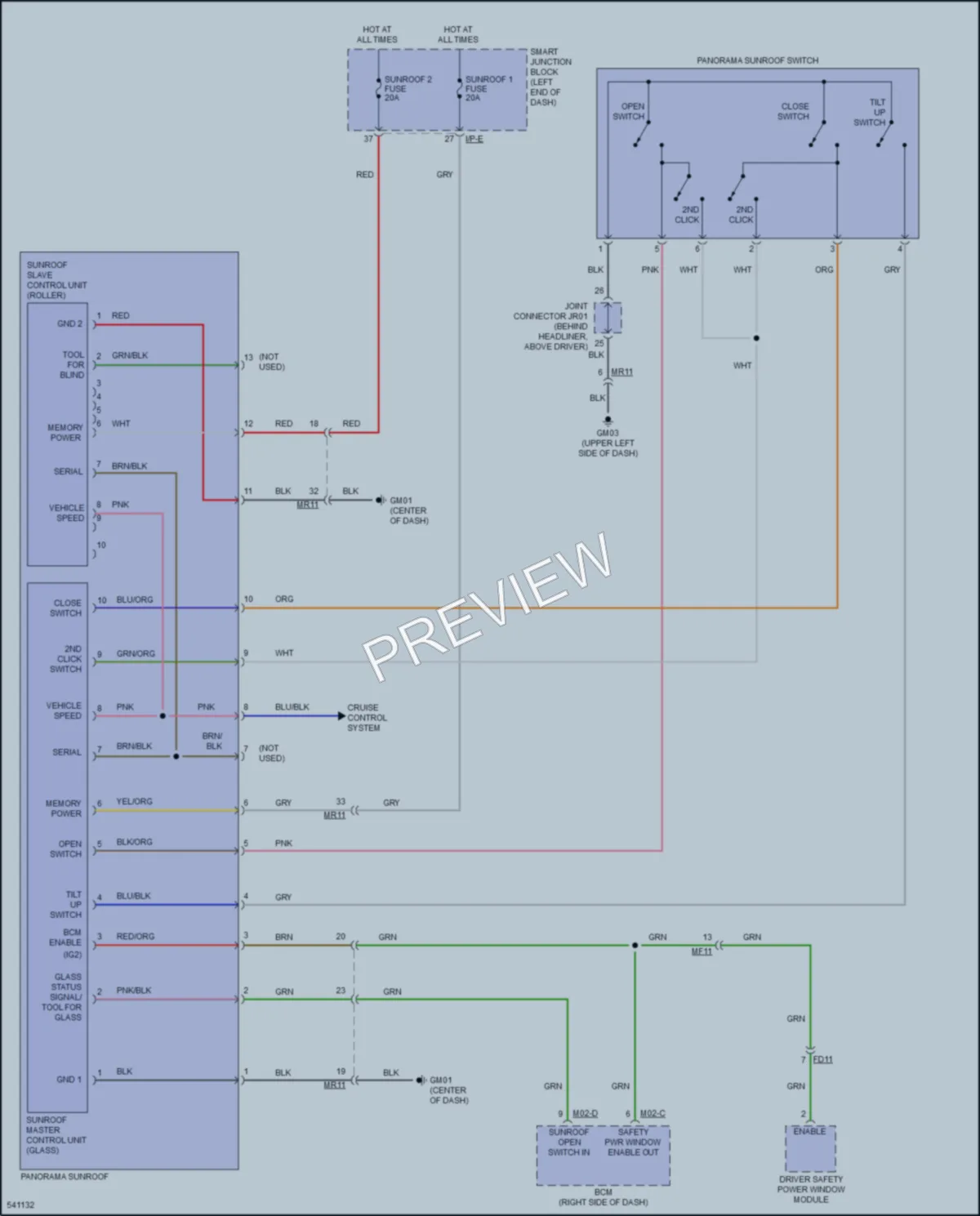2017 Kia Sportage Power Top Sunroof wiring diagram preview