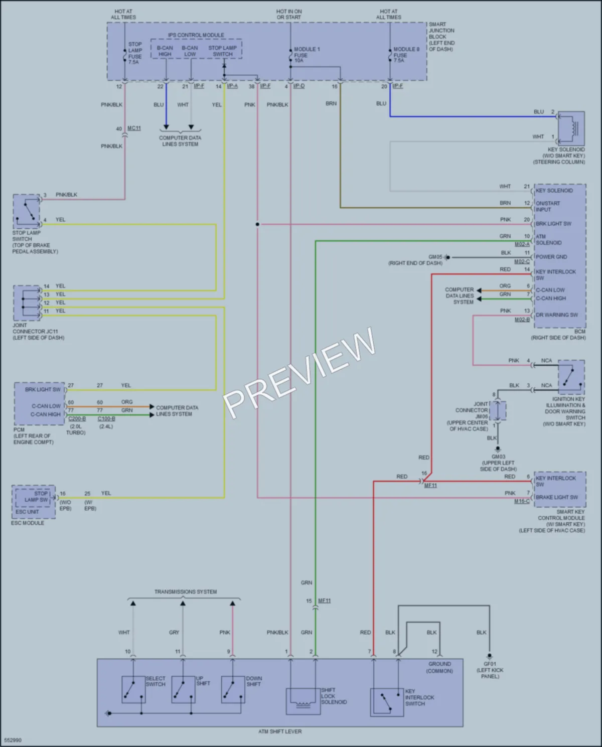 2017 Kia Sportage Shift Interlock wiring diagram preview