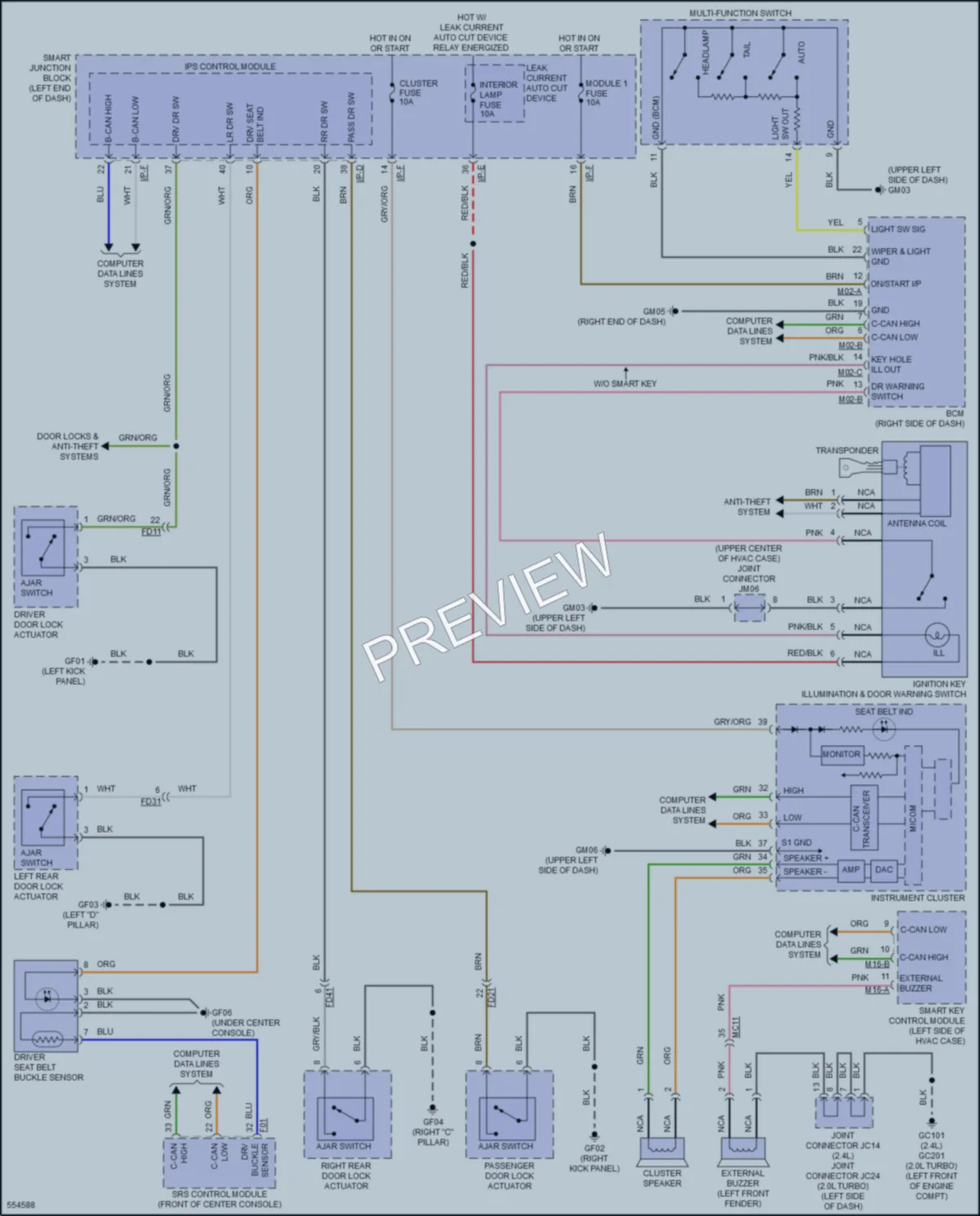 2017 Kia Sportage Warning Systems wiring diagram preview