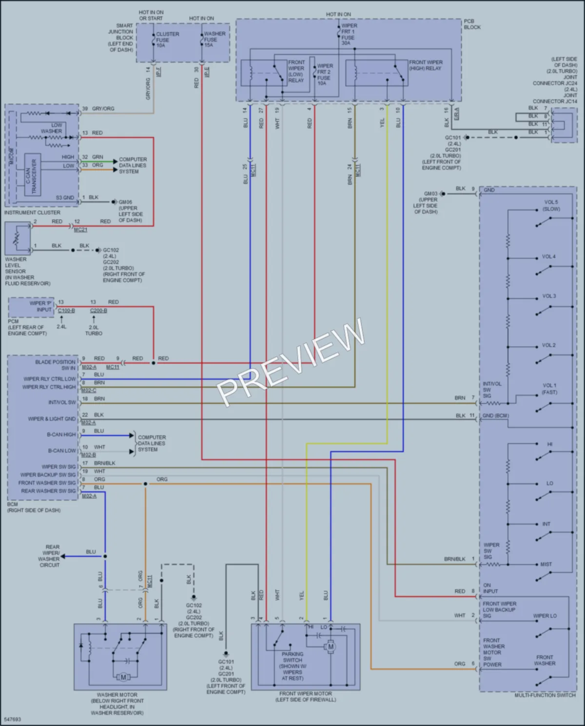 2017 Kia Sportage Wiper Washer wiring diagram preview