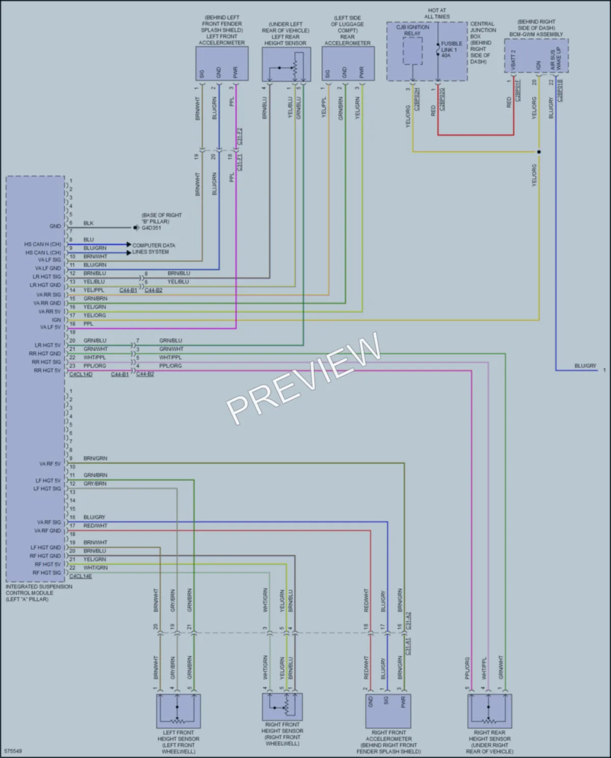 2017 LandRover Discovery Electronic Suspension wiring diagram preview