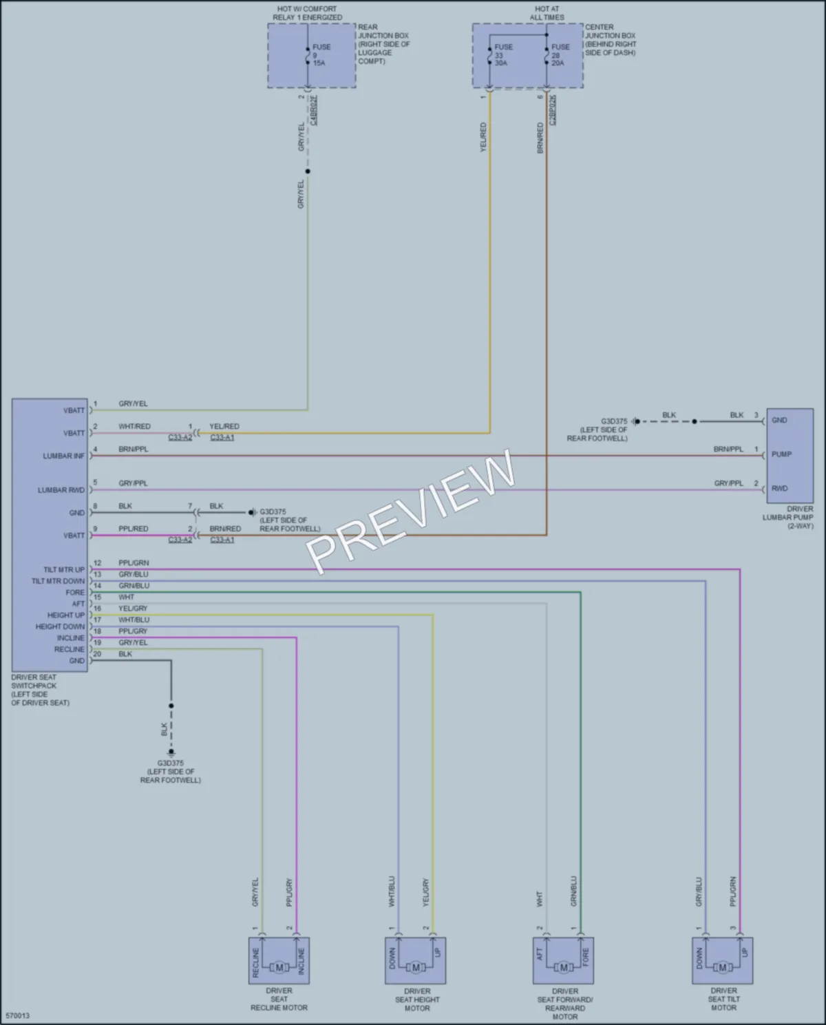 2017 LandRover Discovery Power Seats wiring diagram preview