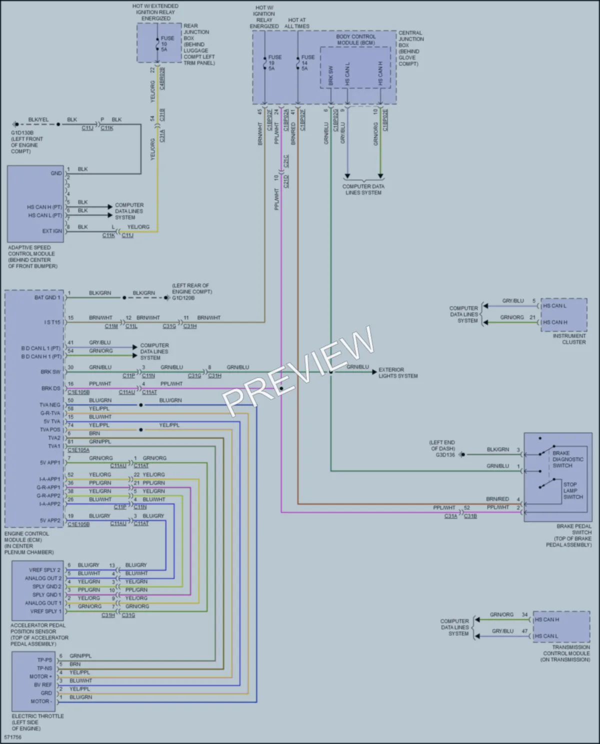 2017 LandRover DiscoverySport Cruise Control wiring diagram preview