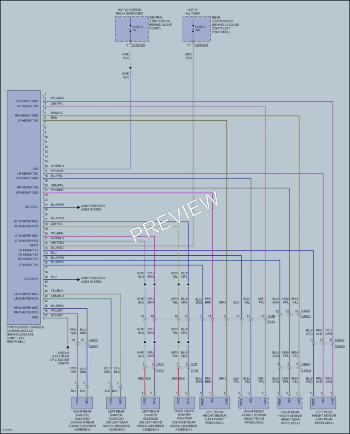 2017 LandRover DiscoverySport Electronic Suspension wiring diagram preview