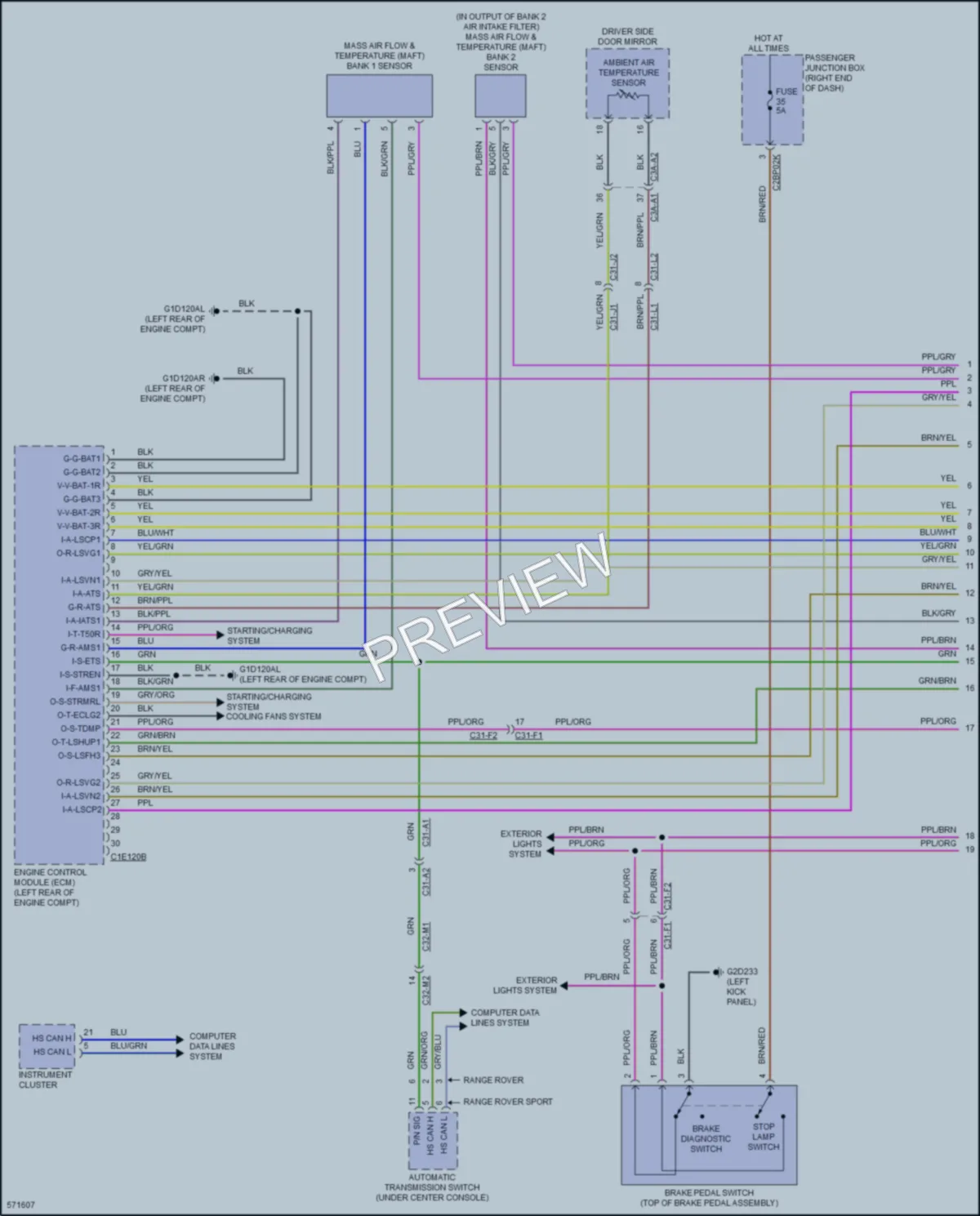 2017 LandRover RangeRover Engine Performance wiring diagram preview