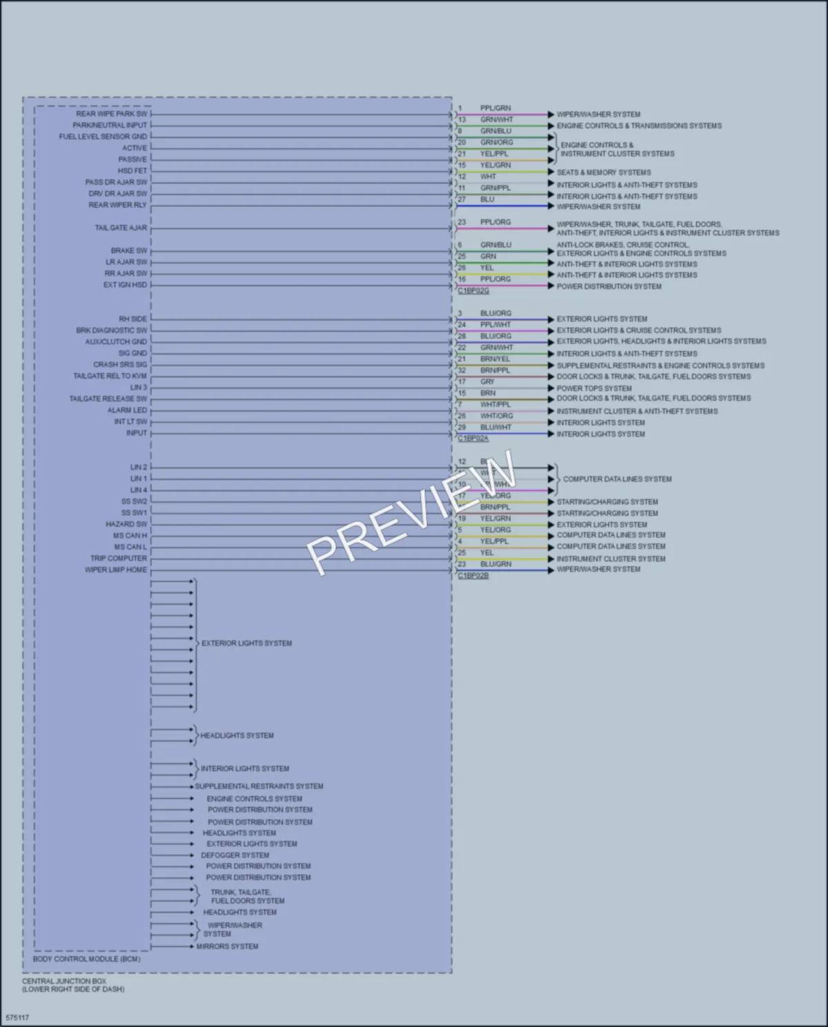 2017 LandRover RangeRoverEvoque Body Control Modules wiring diagram preview