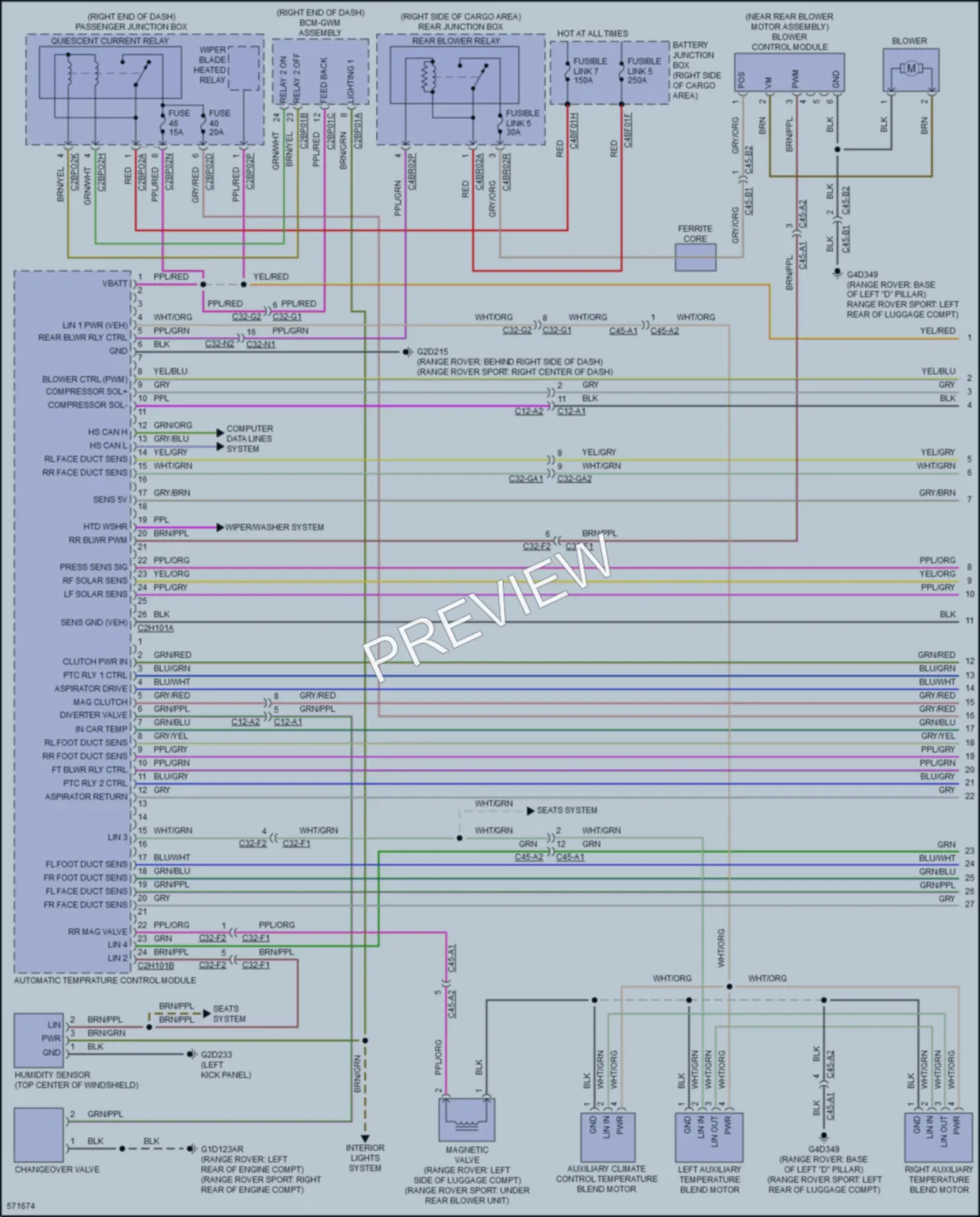 2017 LandRover RangeRoverSport Air Conditioning wiring diagram preview