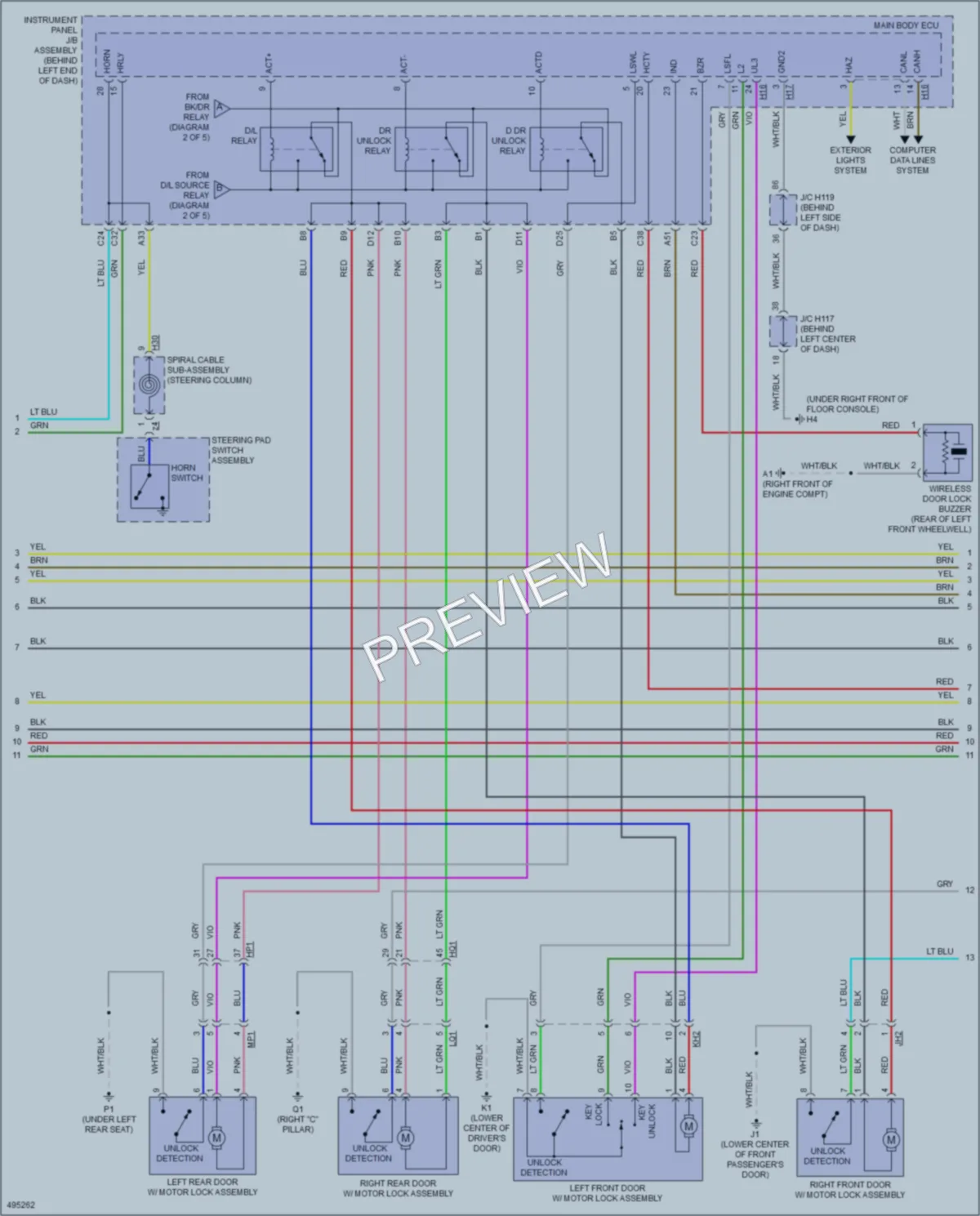 2017 Lexus CT200h Anti Theft wiring diagram preview