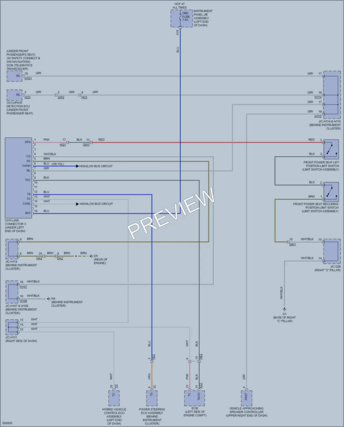 2017 Lexus ES300h Computer Data Lines wiring diagram preview