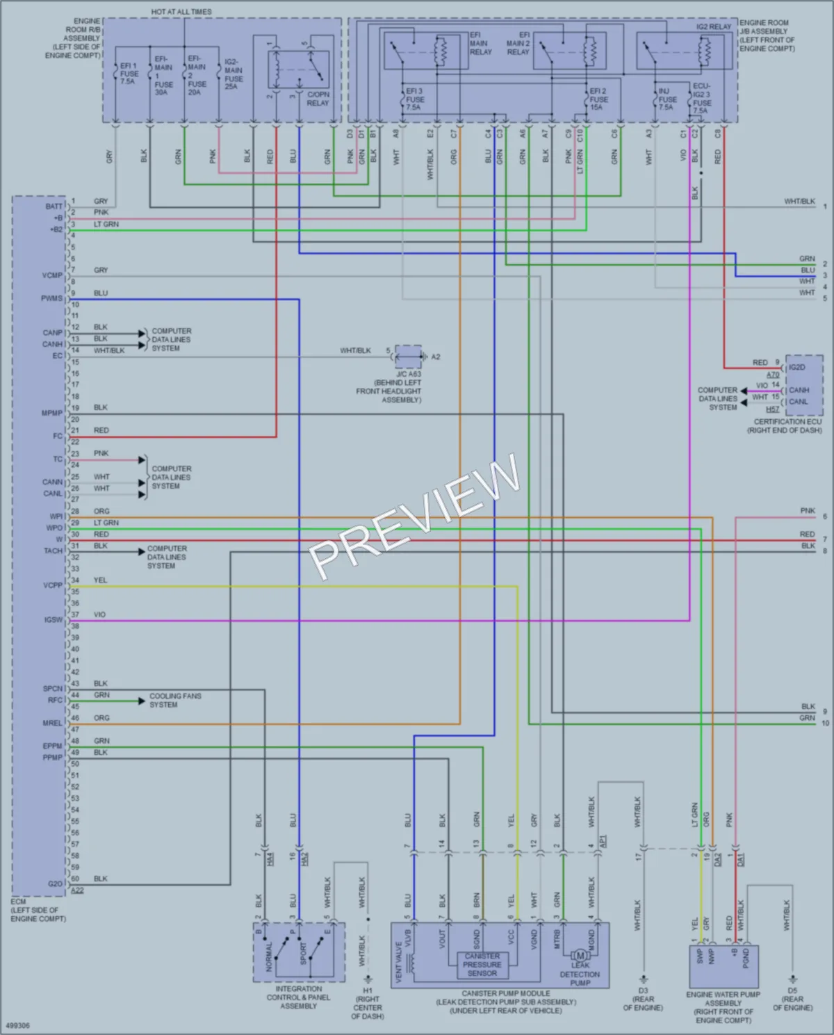 2017 Lexus ES300h Engine Performance wiring diagram preview
