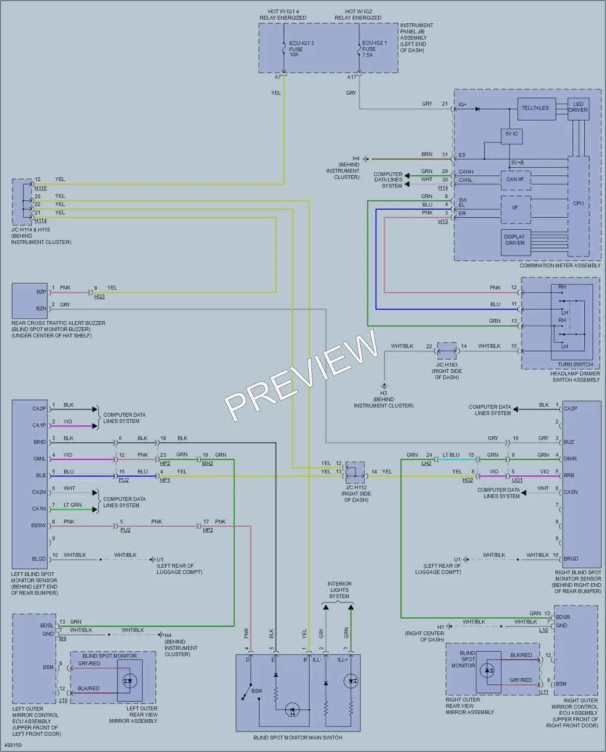 2017 Lexus ES300h Navigation wiring diagram preview