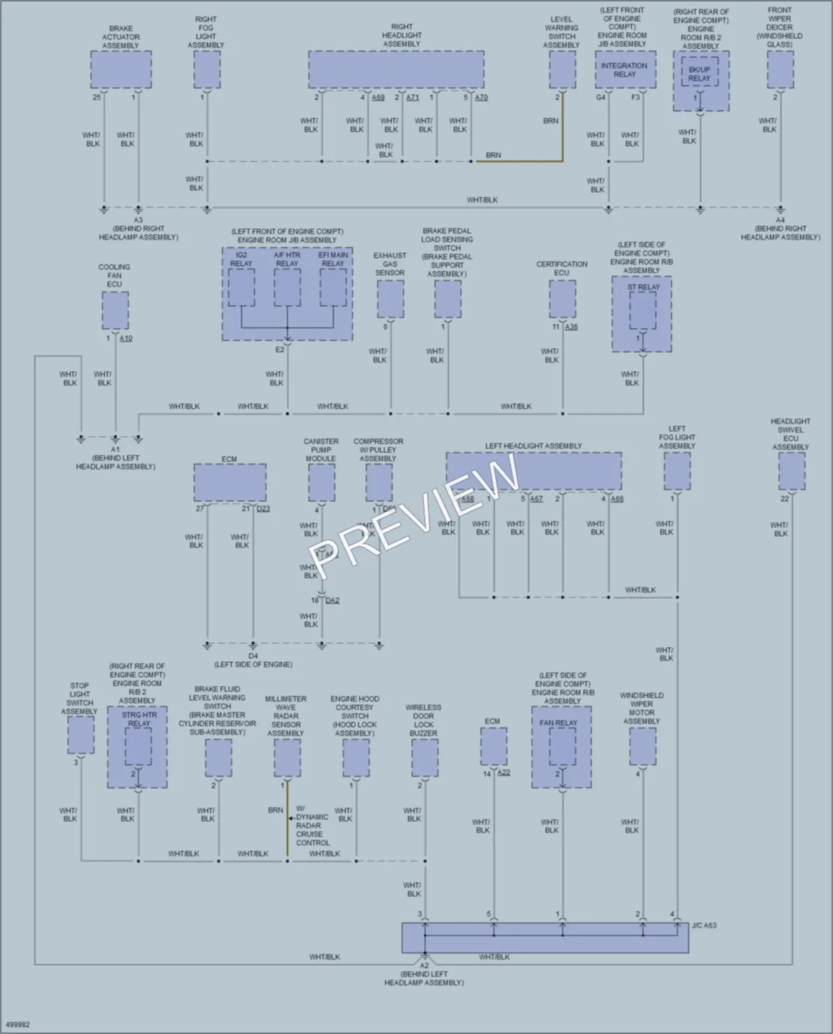 2017 Lexus ES350 Ground Distribution wiring diagram preview