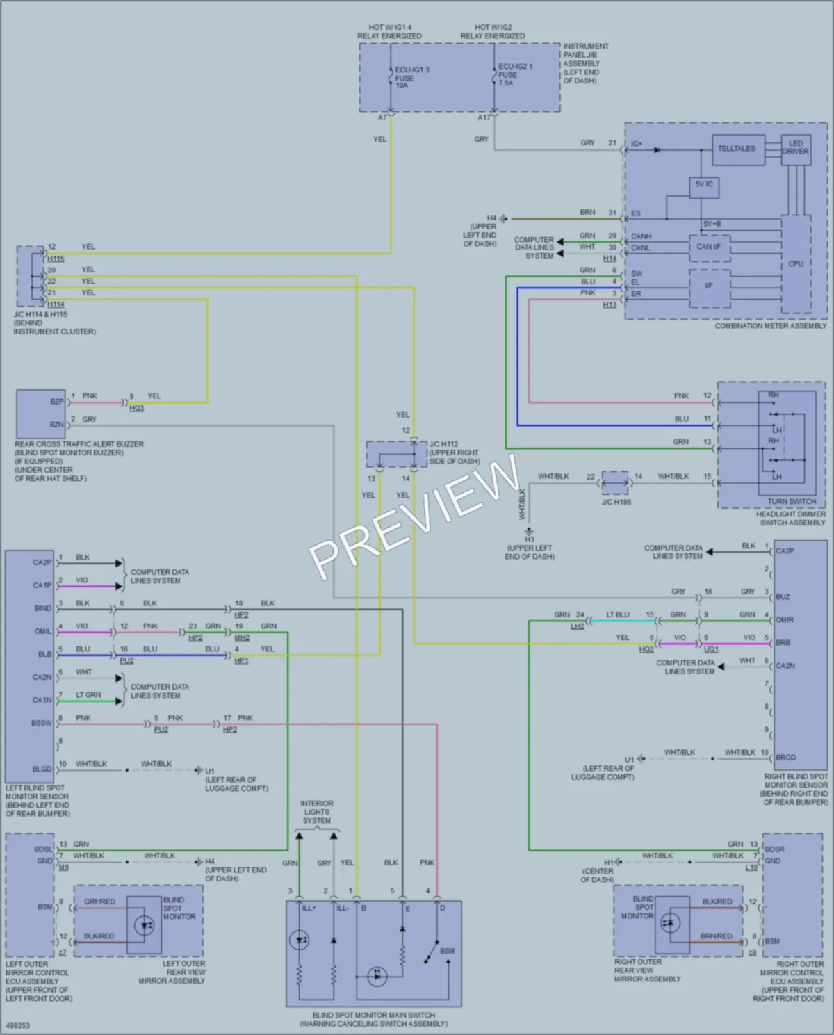 2017 Lexus ES350 Navigation wiring diagram preview