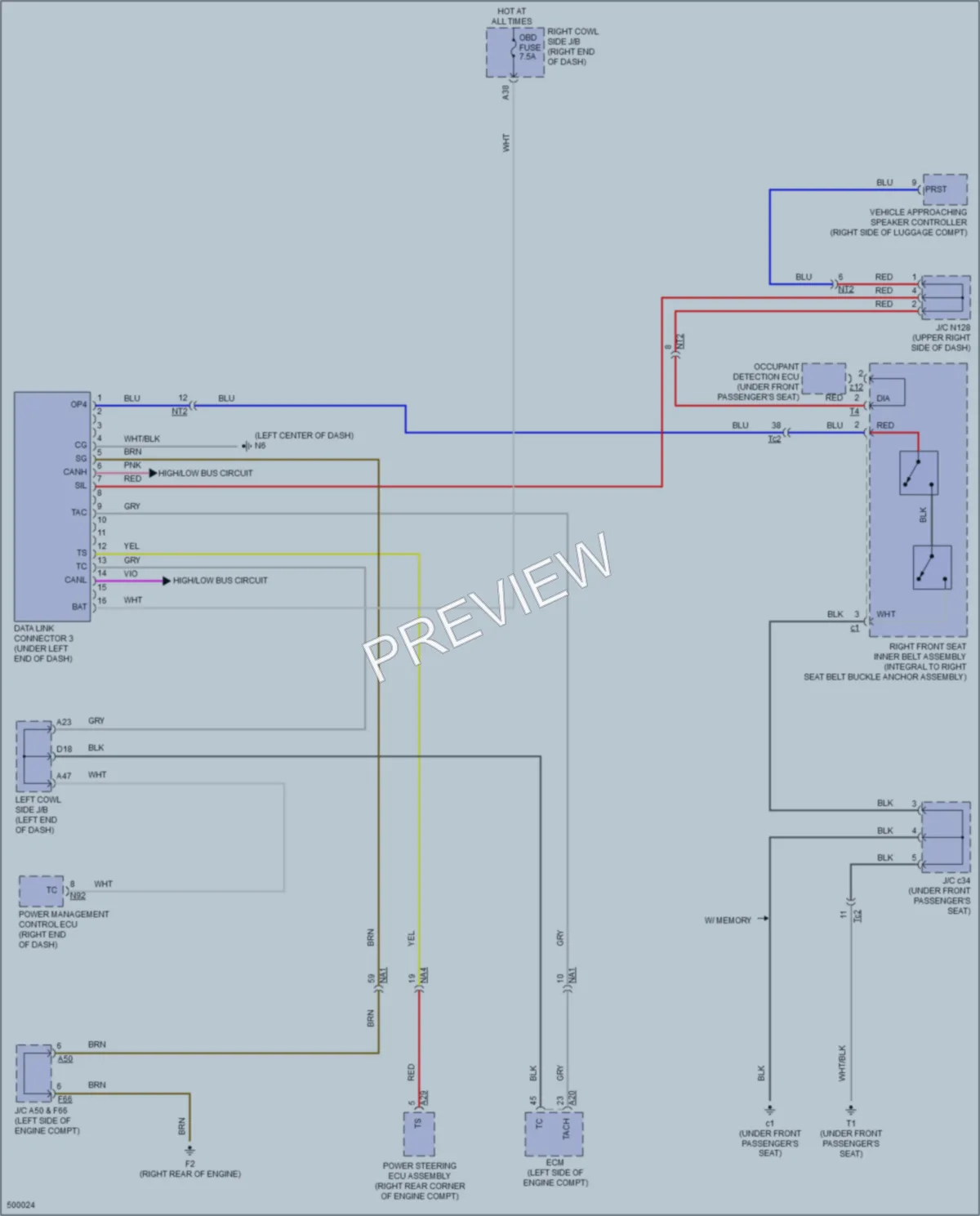 2017 Lexus GS450h Computer Data Lines wiring diagram preview
