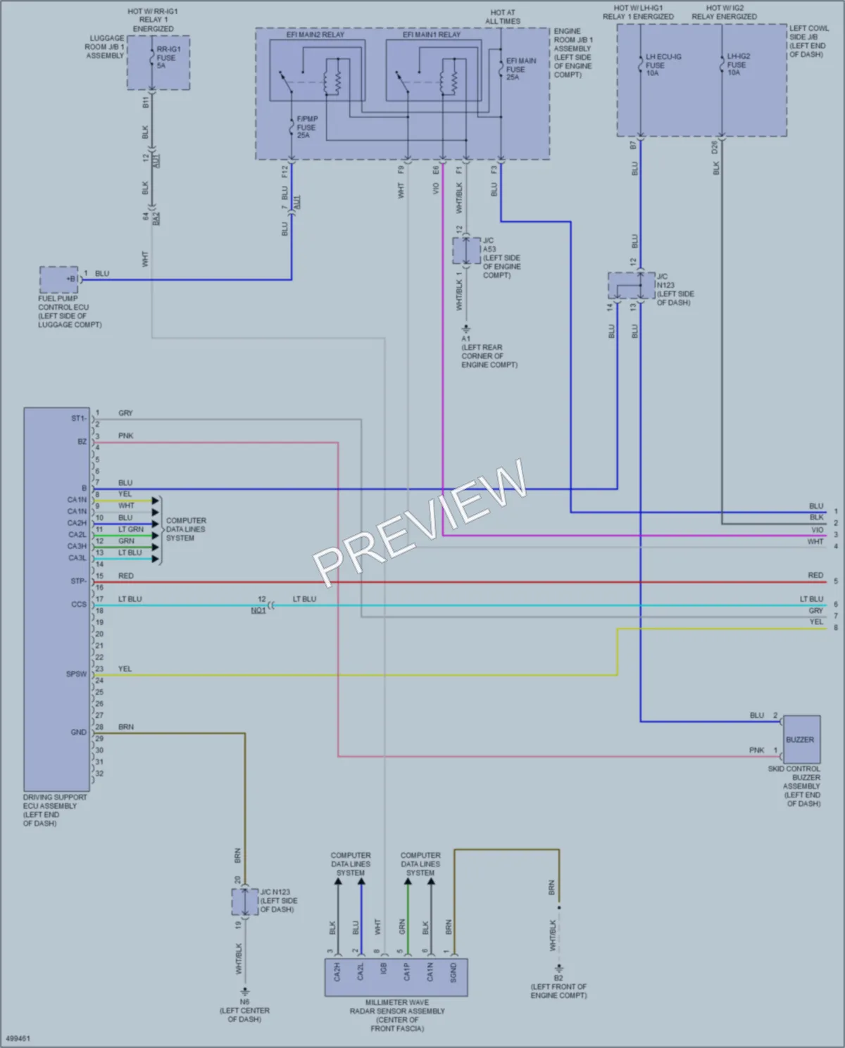 2017 Lexus GS450h Cruise Control wiring diagram preview