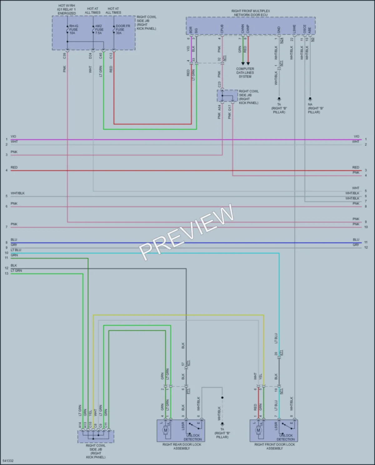 2017 Lexus GSF Anti Theft wiring diagram preview
