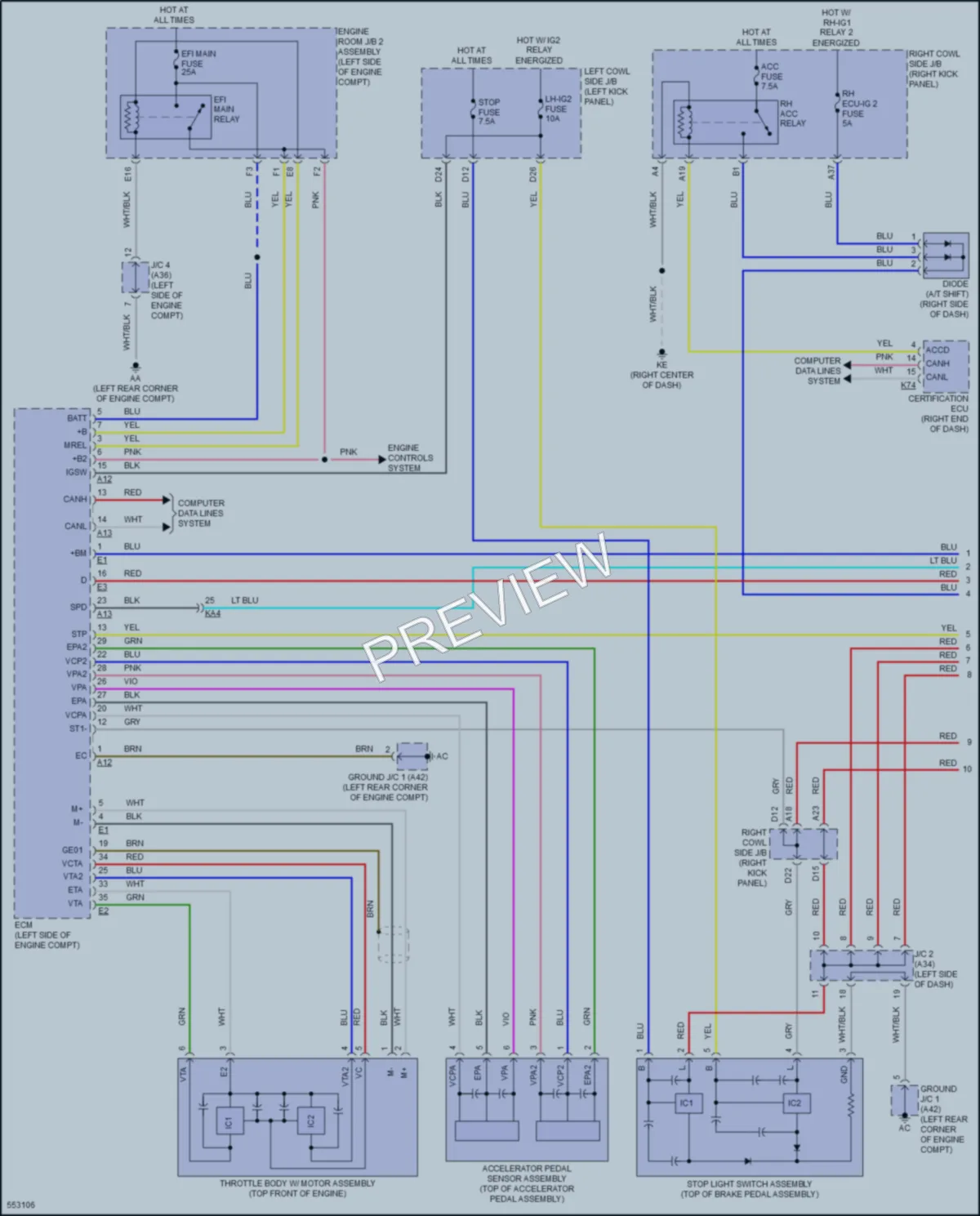 2017 Lexus GSF Cruise Control wiring diagram preview