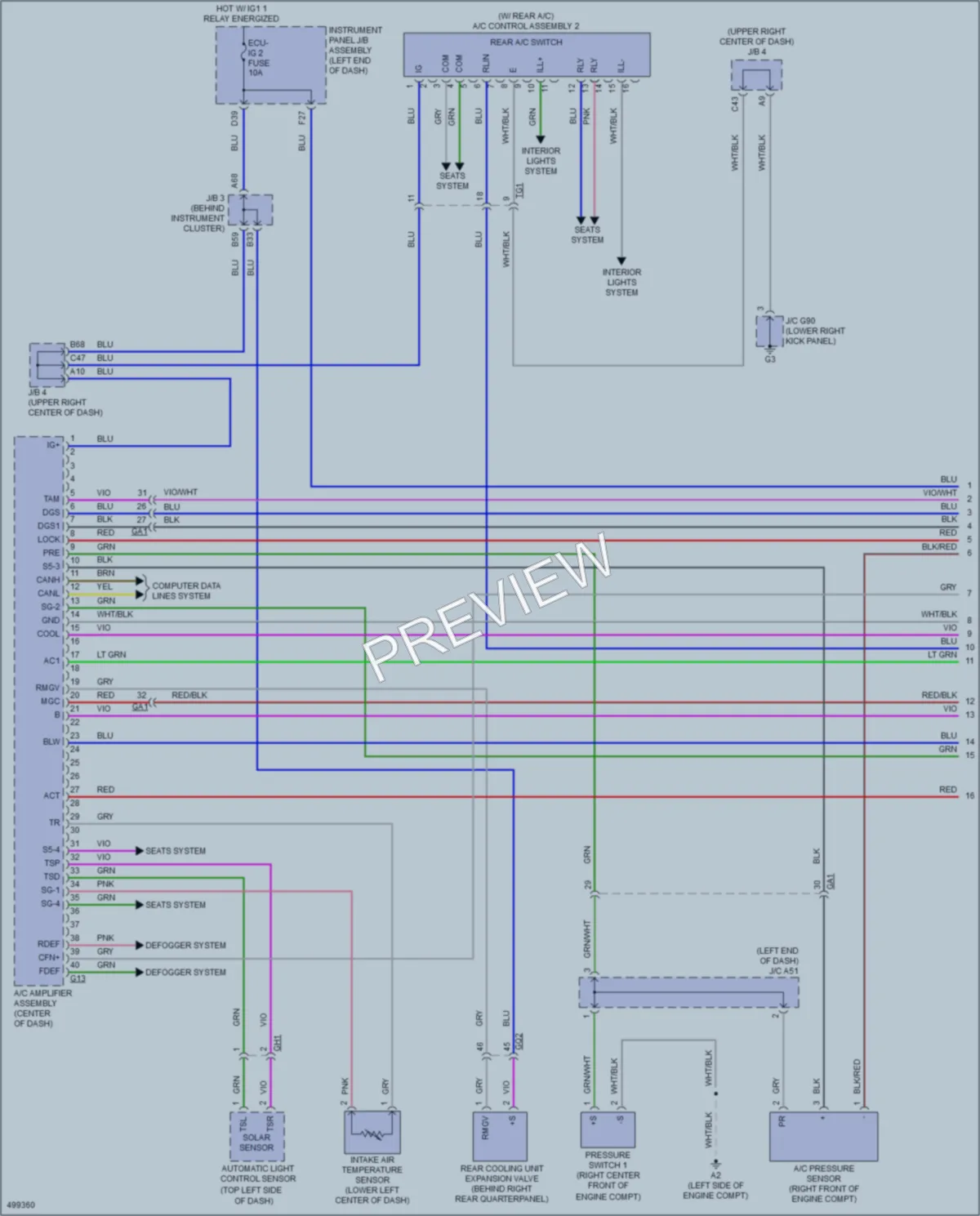 2017 Lexus GX460 Air Conditioning wiring diagram preview