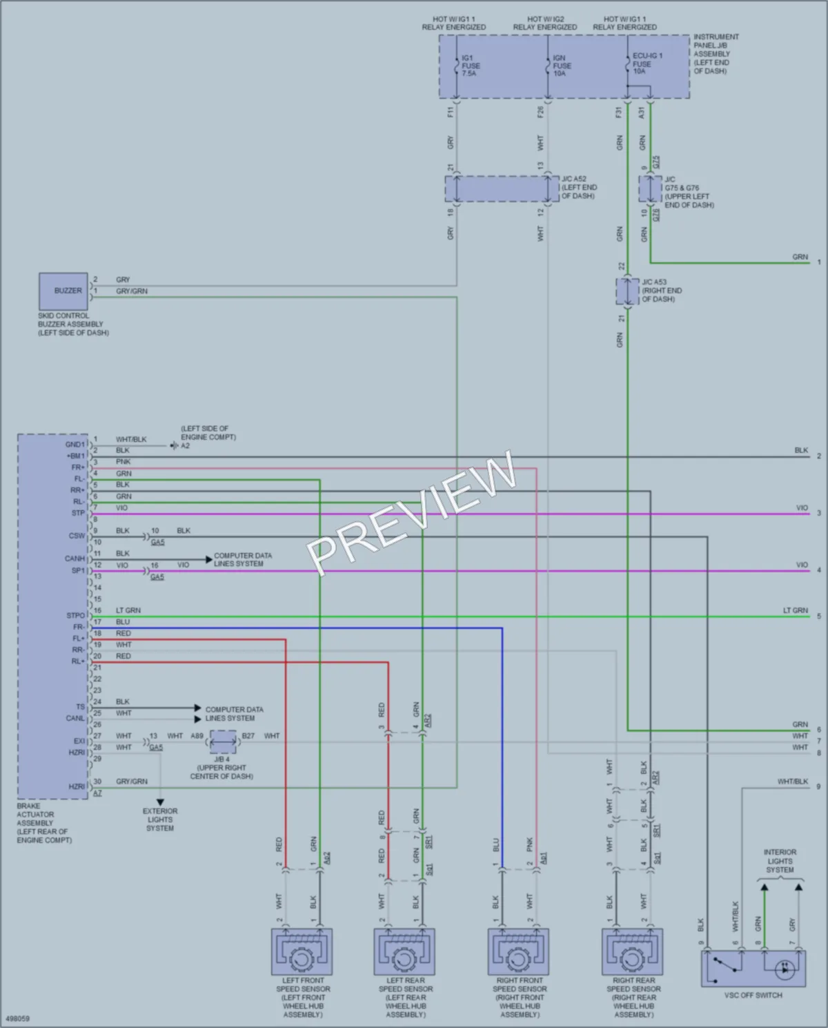 2017 Lexus GX460 Anti Lock Brakes wiring diagram preview