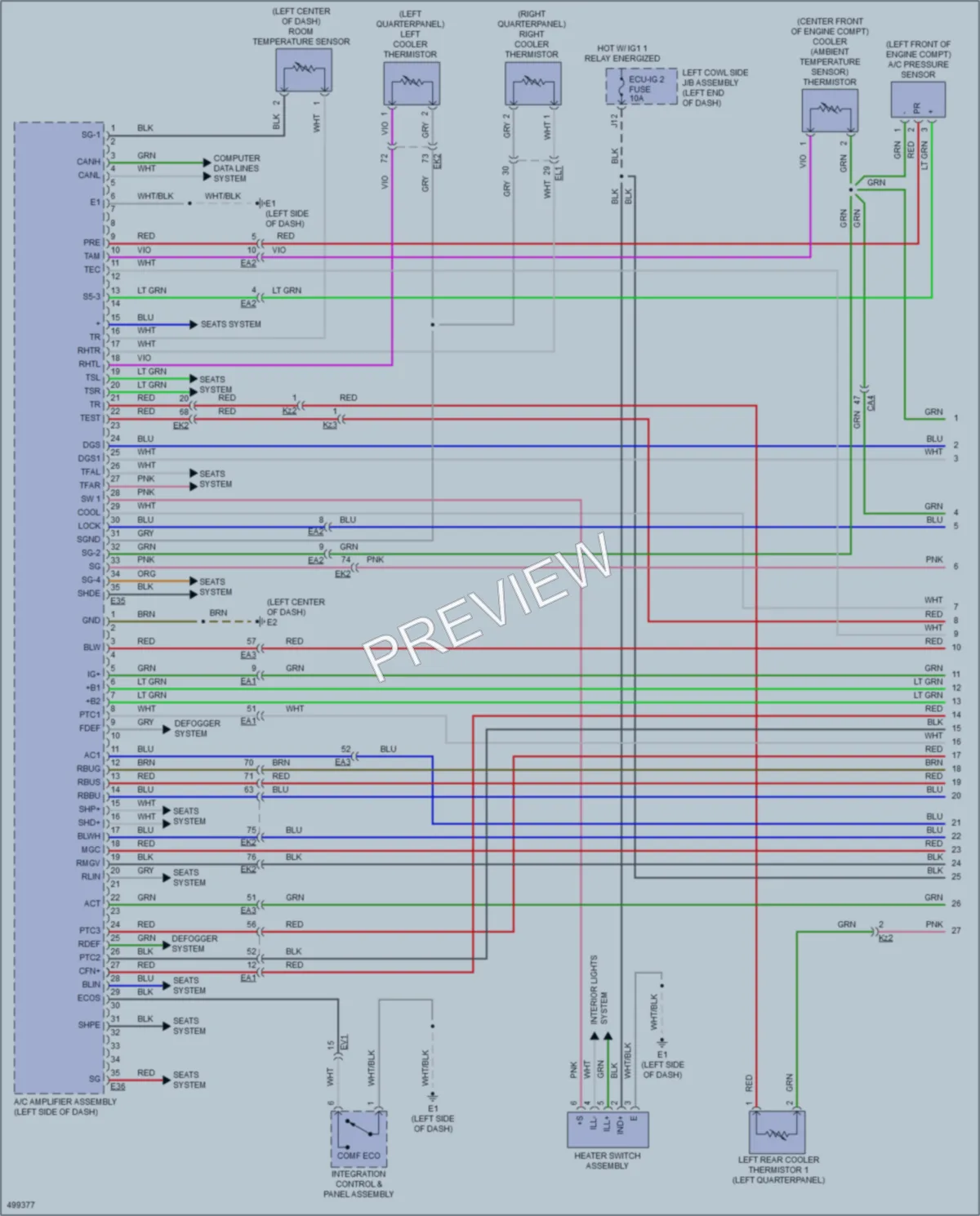 2017 Lexus LX570 Air Conditioning wiring diagram preview