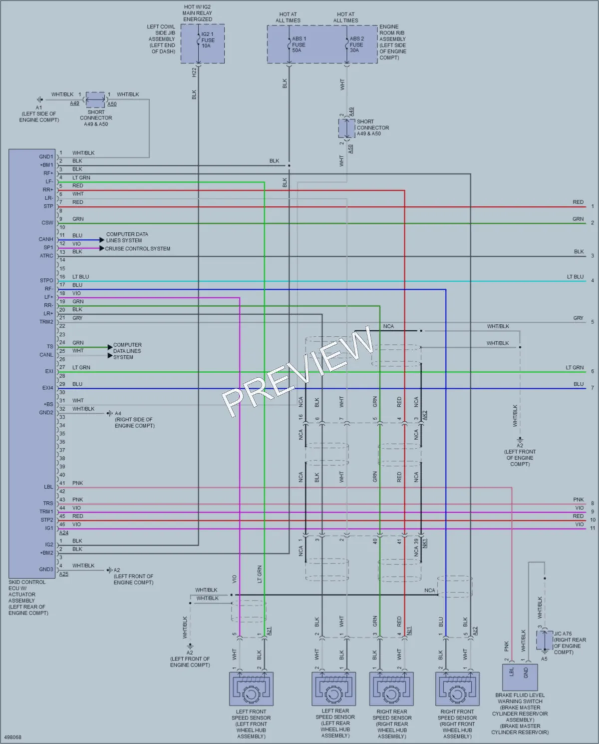 2017 Lexus LX570 Anti Lock Brakes wiring diagram preview