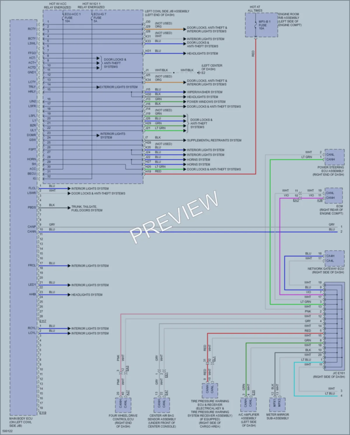 2017 Lexus LX570 Body Control Modules wiring diagram preview