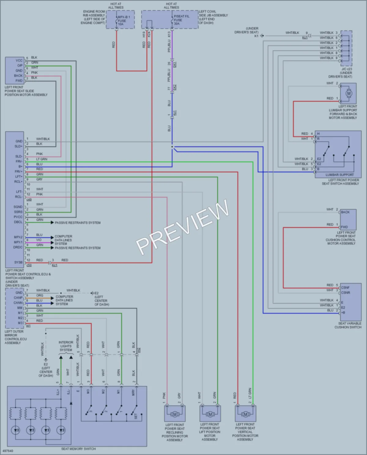 2017 Lexus LX570 Memory Systems wiring diagram preview