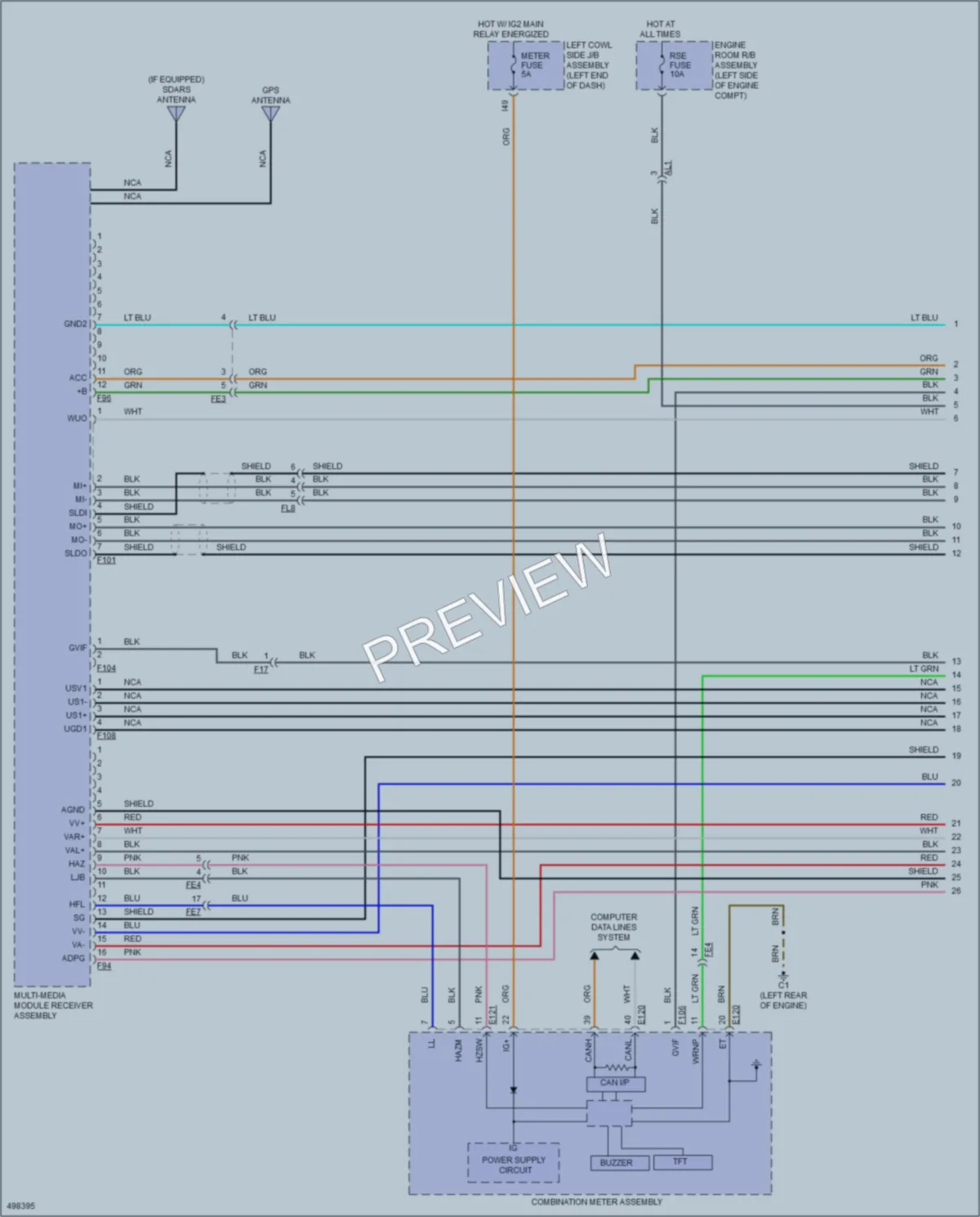 2017 Lexus LX570 Radio wiring diagram preview