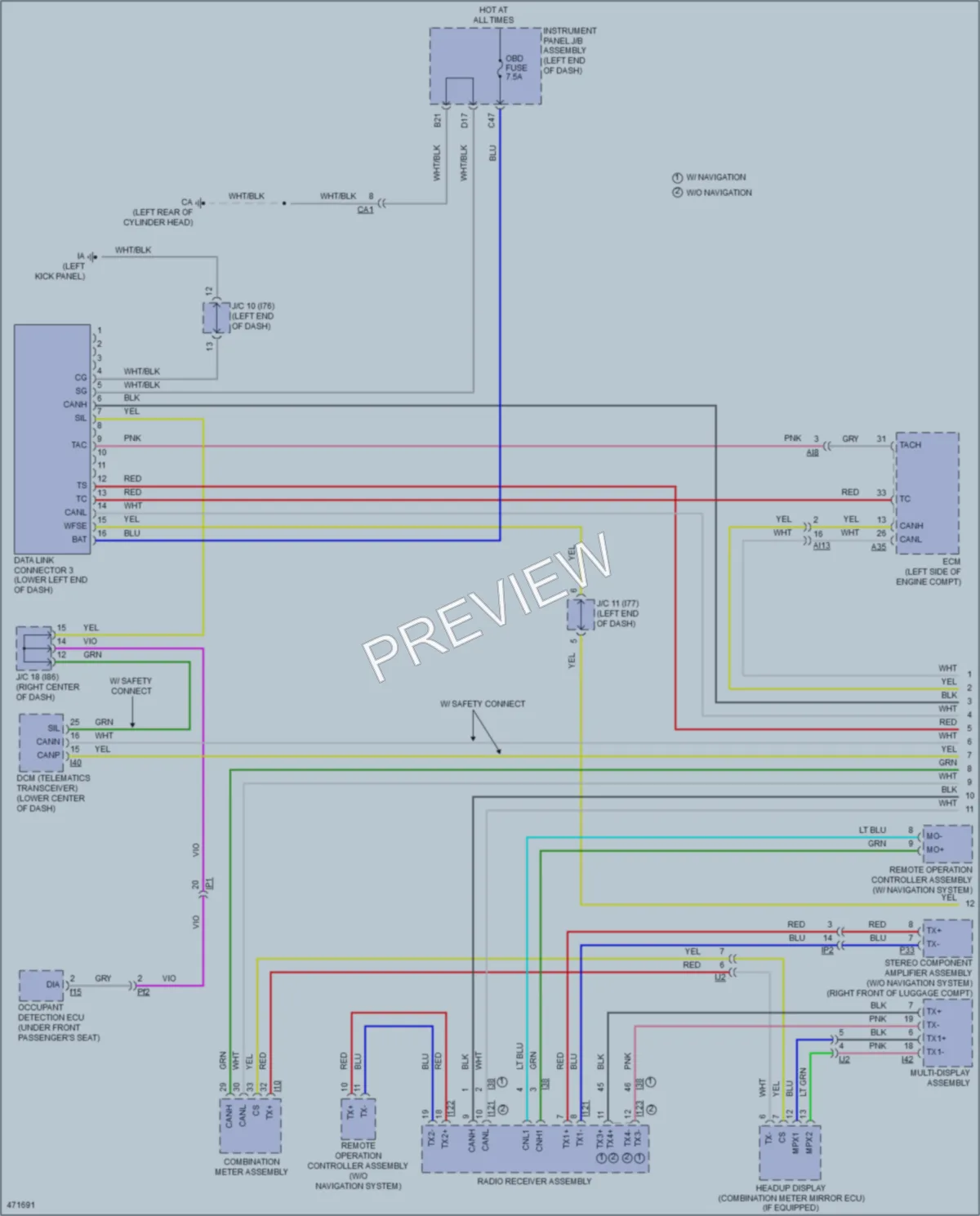 2017 Lexus NX200t Computer Data Lines wiring diagram preview