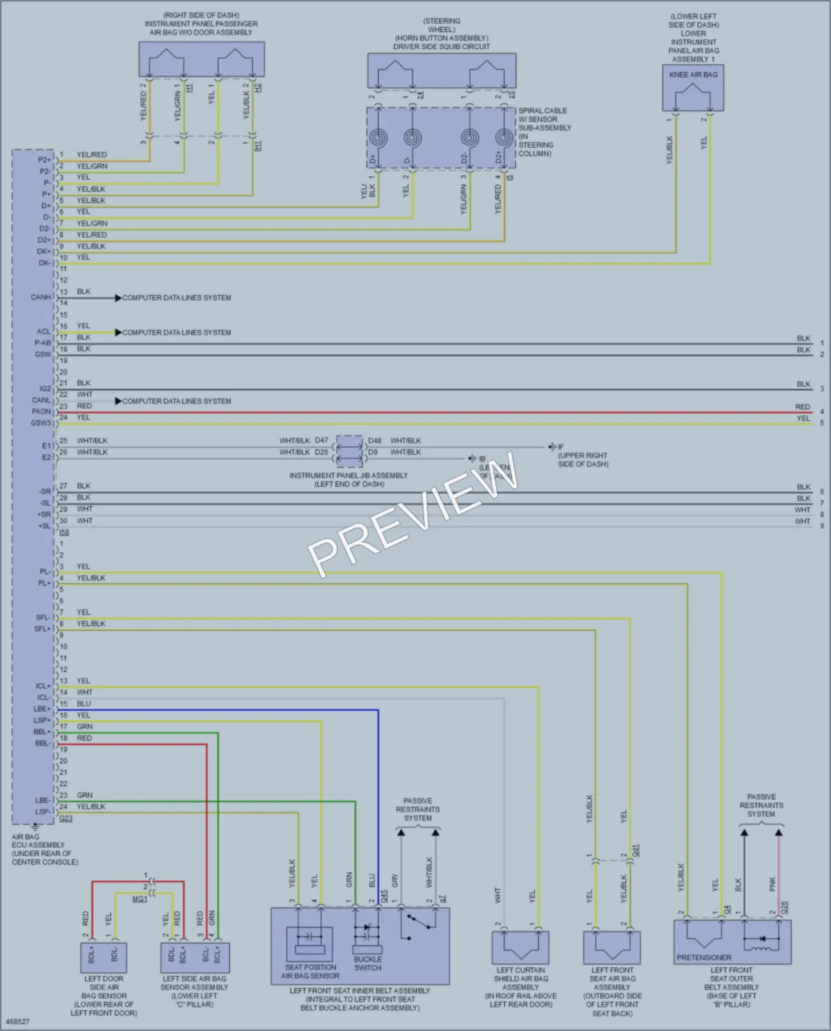2017 Lexus NX200t Supplemental Restraints wiring diagram preview