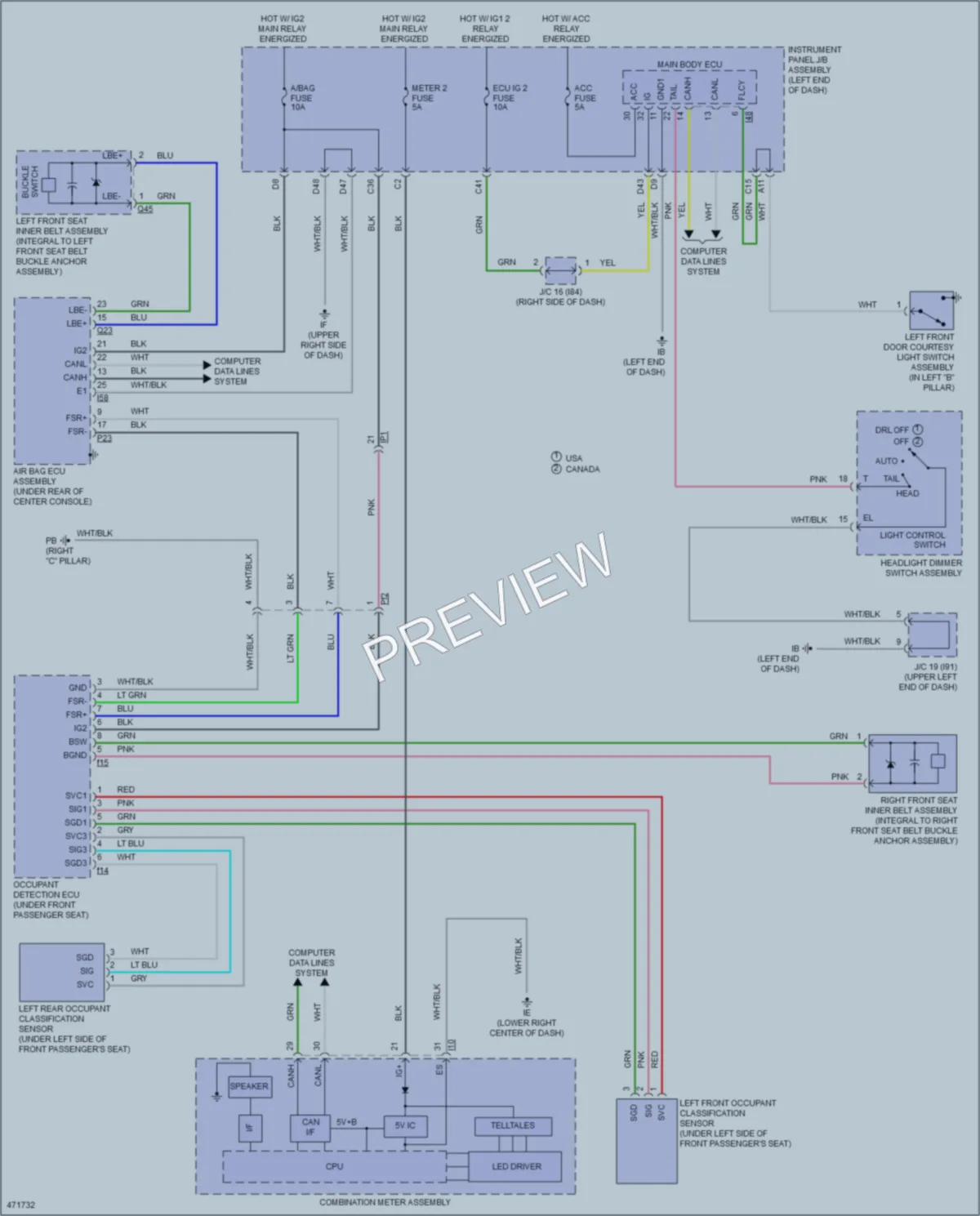 2017 Lexus NX200t Warning Systems wiring diagram preview